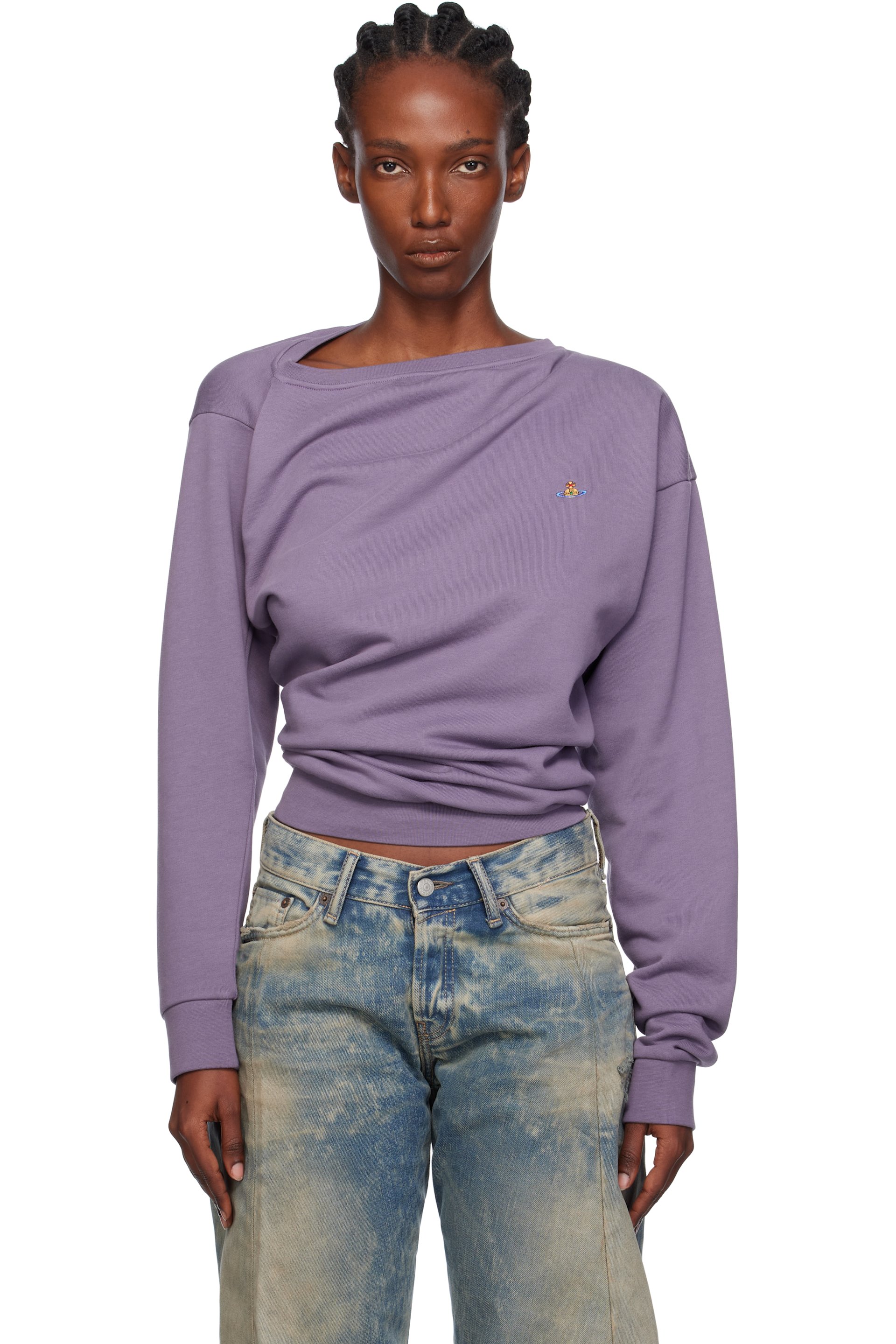 Vivienne Westwood - Pull molletonné Hebo mauve