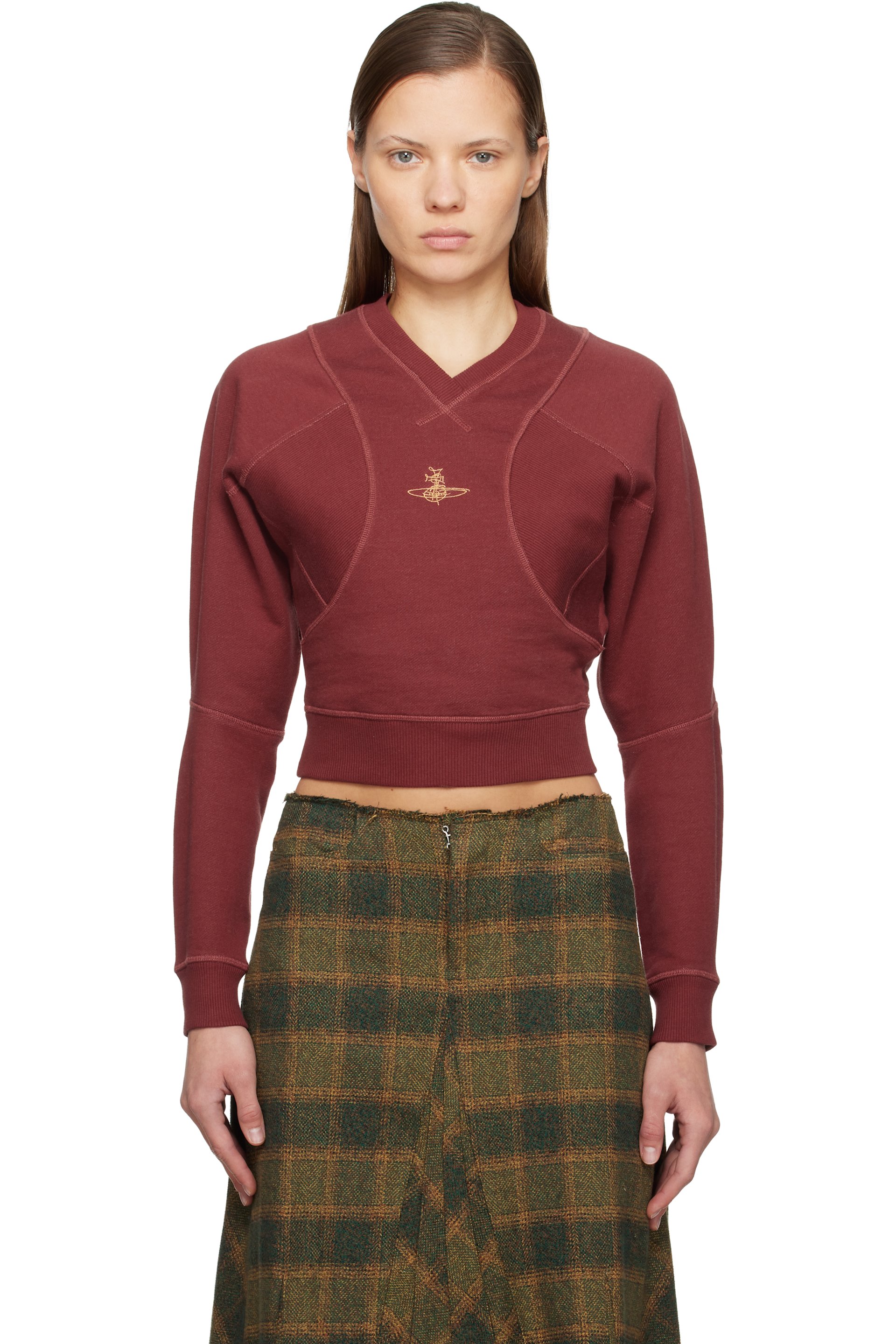 Vivienne Westwood - レッド Pourpoint クロップド スウェットシャツ