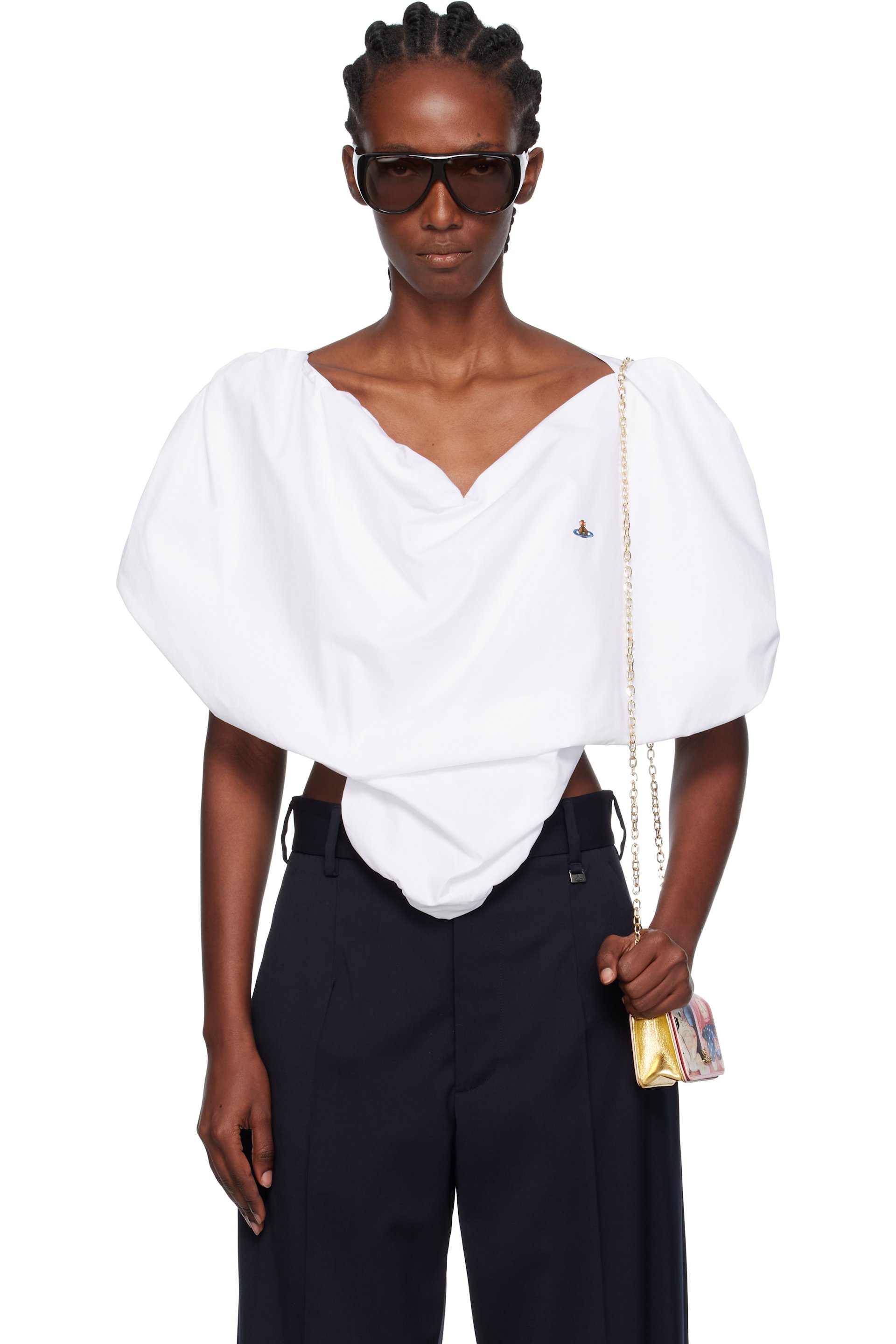 Vivienne Westwood - Chemisier en forme de cœur blanc