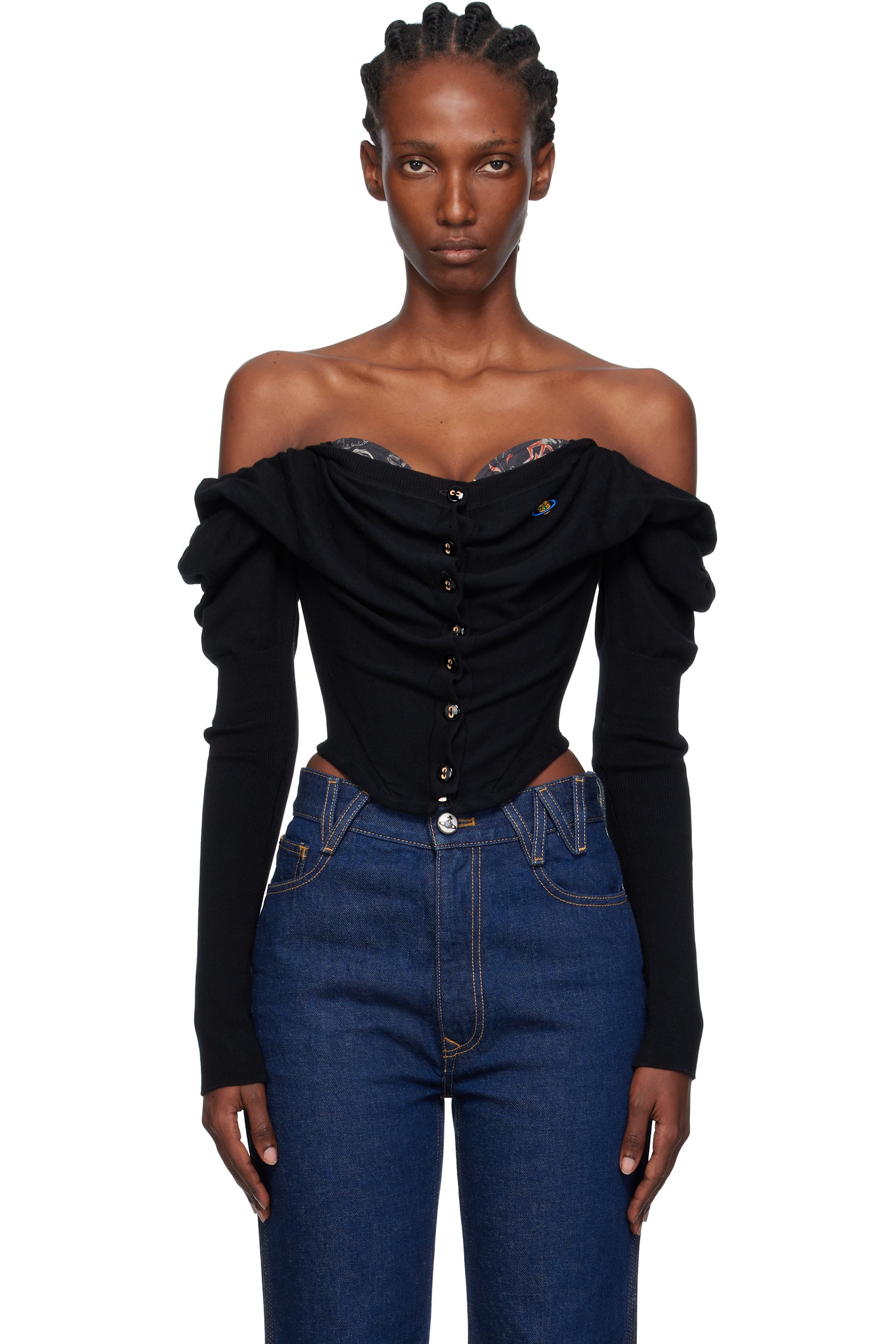 Vivienne Westwood - Cardigan de style corset Bea noir