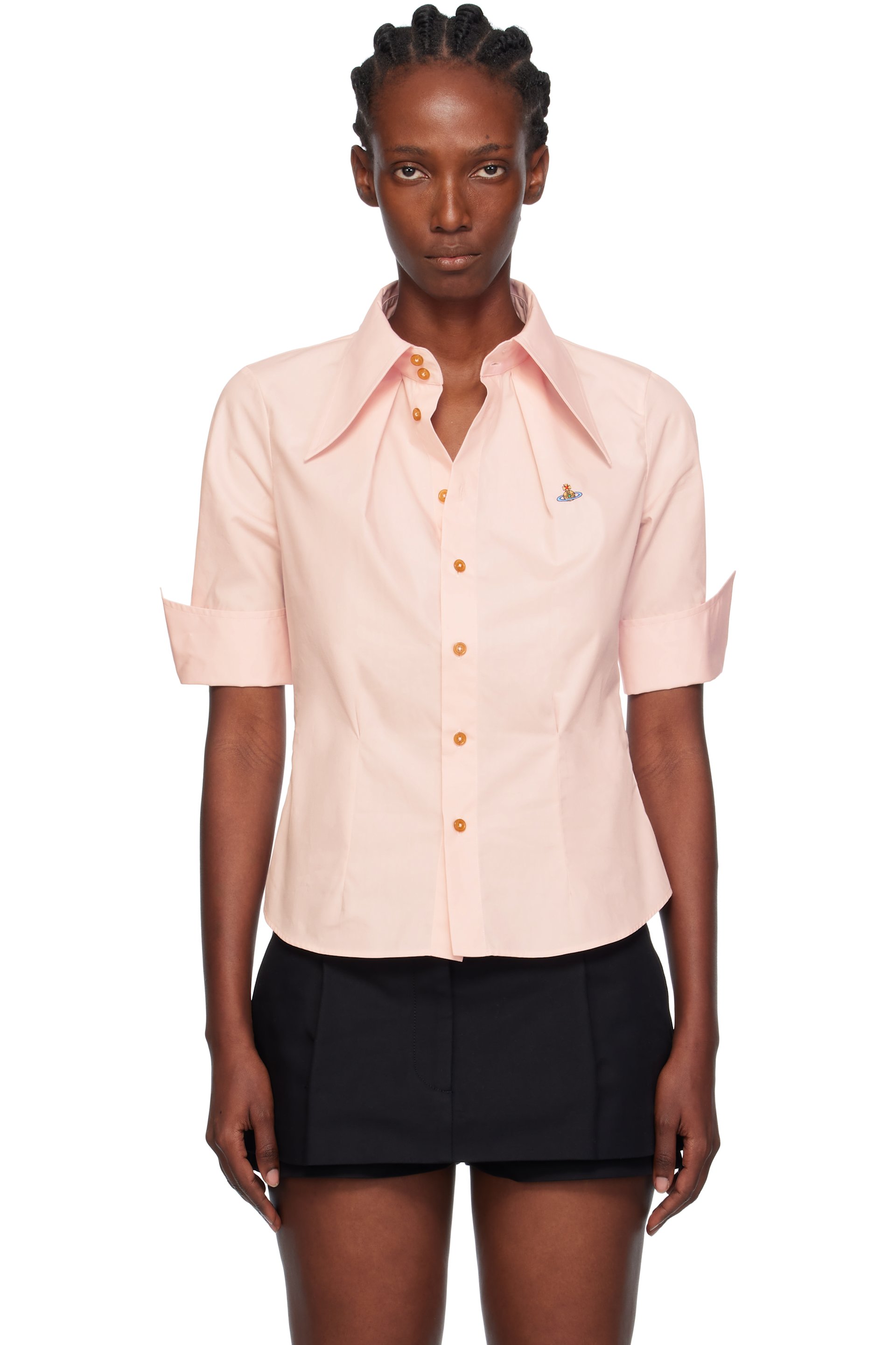 Vivienne Westwood - Chemise à manches courtes Violin rose