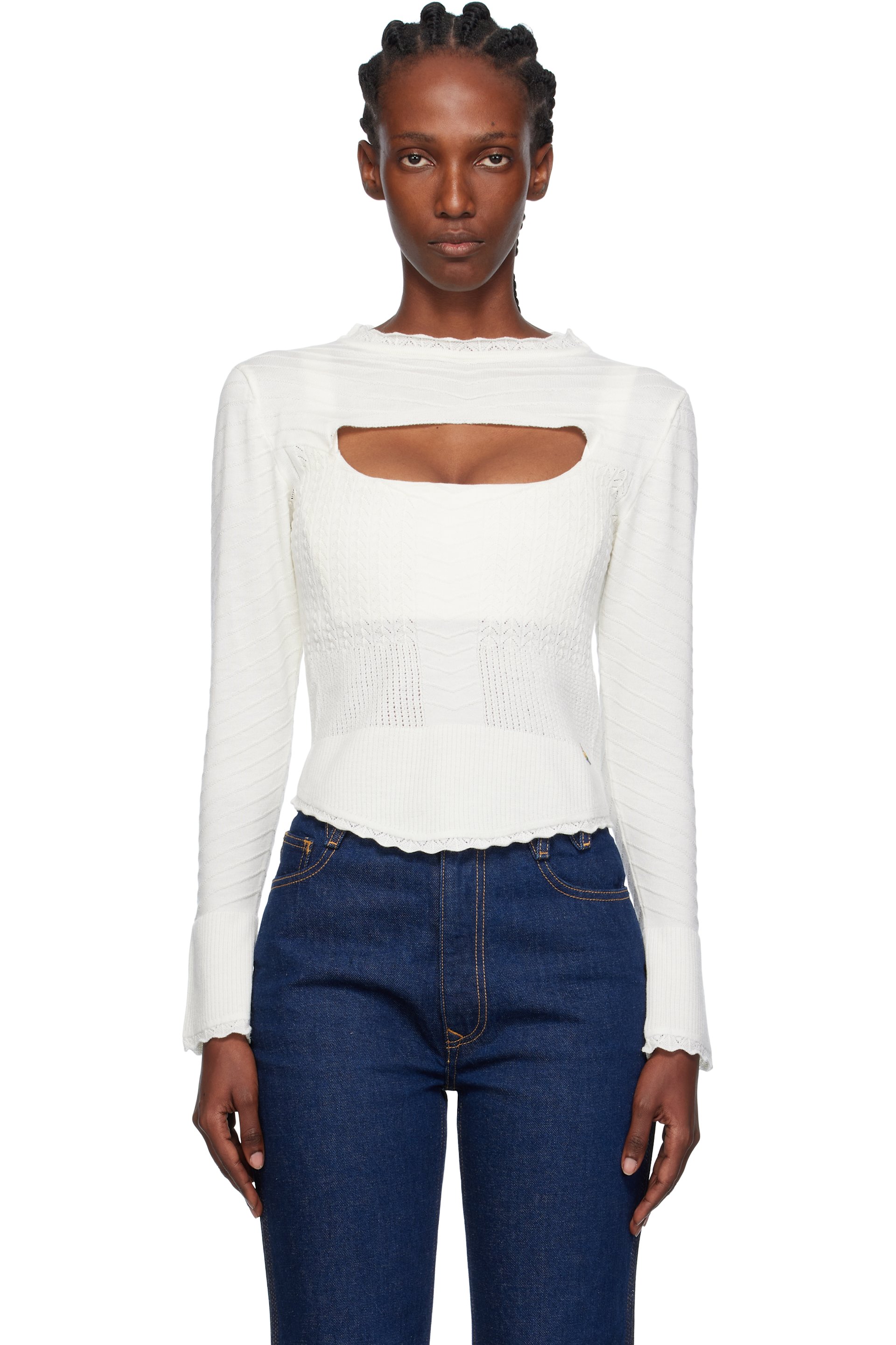 Vivienne Westwood - Haut de style corset Maria blanc