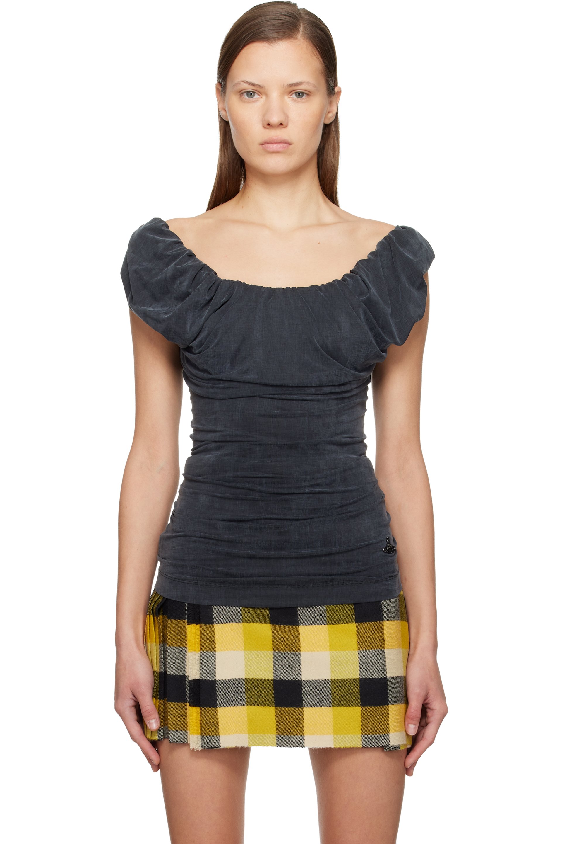Vivienne Westwood - Haut Ginnie gris en jersey
