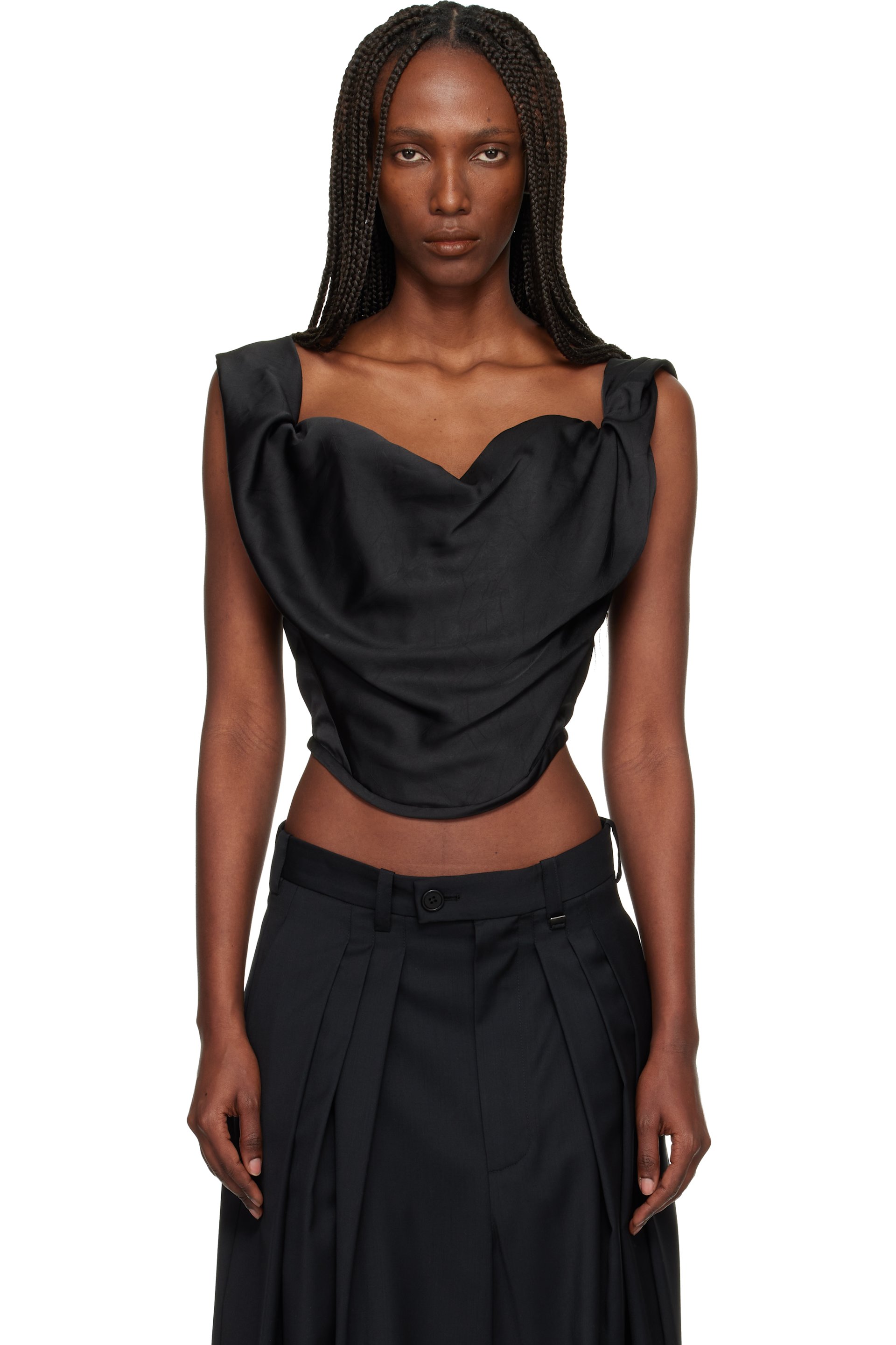 Vivienne Westwood: Black Sunday Corset Top | SSENSE