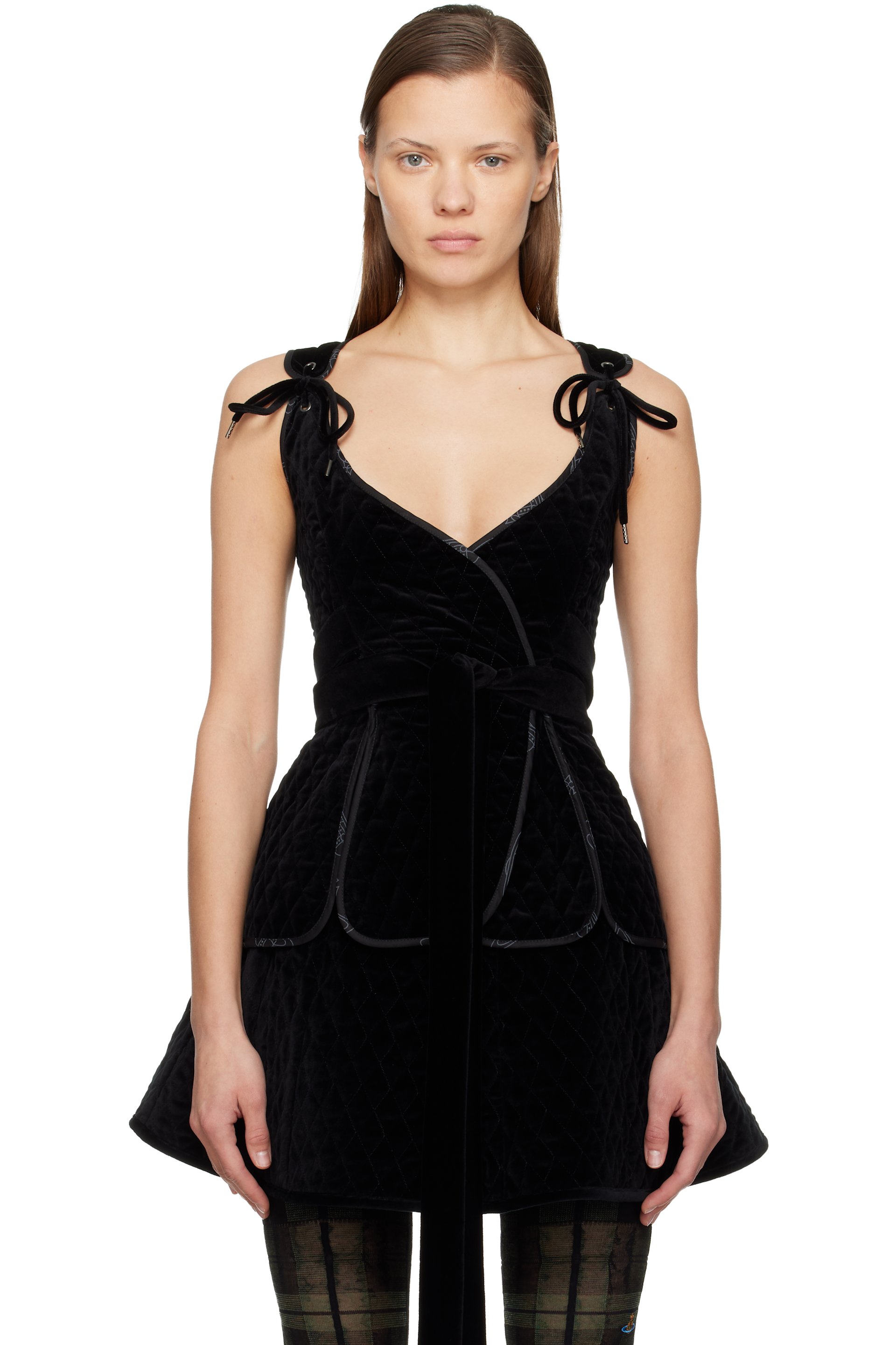 Vivienne Westwood ブラックパフスリーブベアトップ 252314F111019_1.jpg