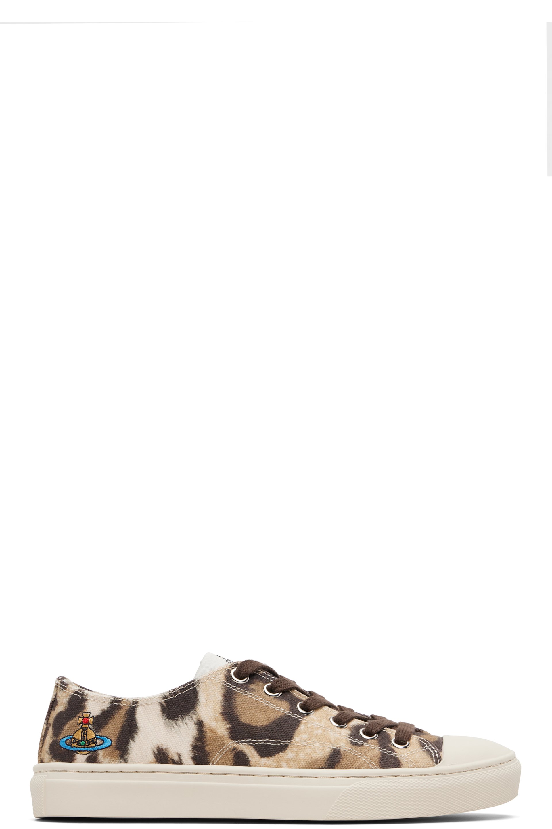 Vivienne Westwood - Baskets basses de style chausson de gymnastique brunes