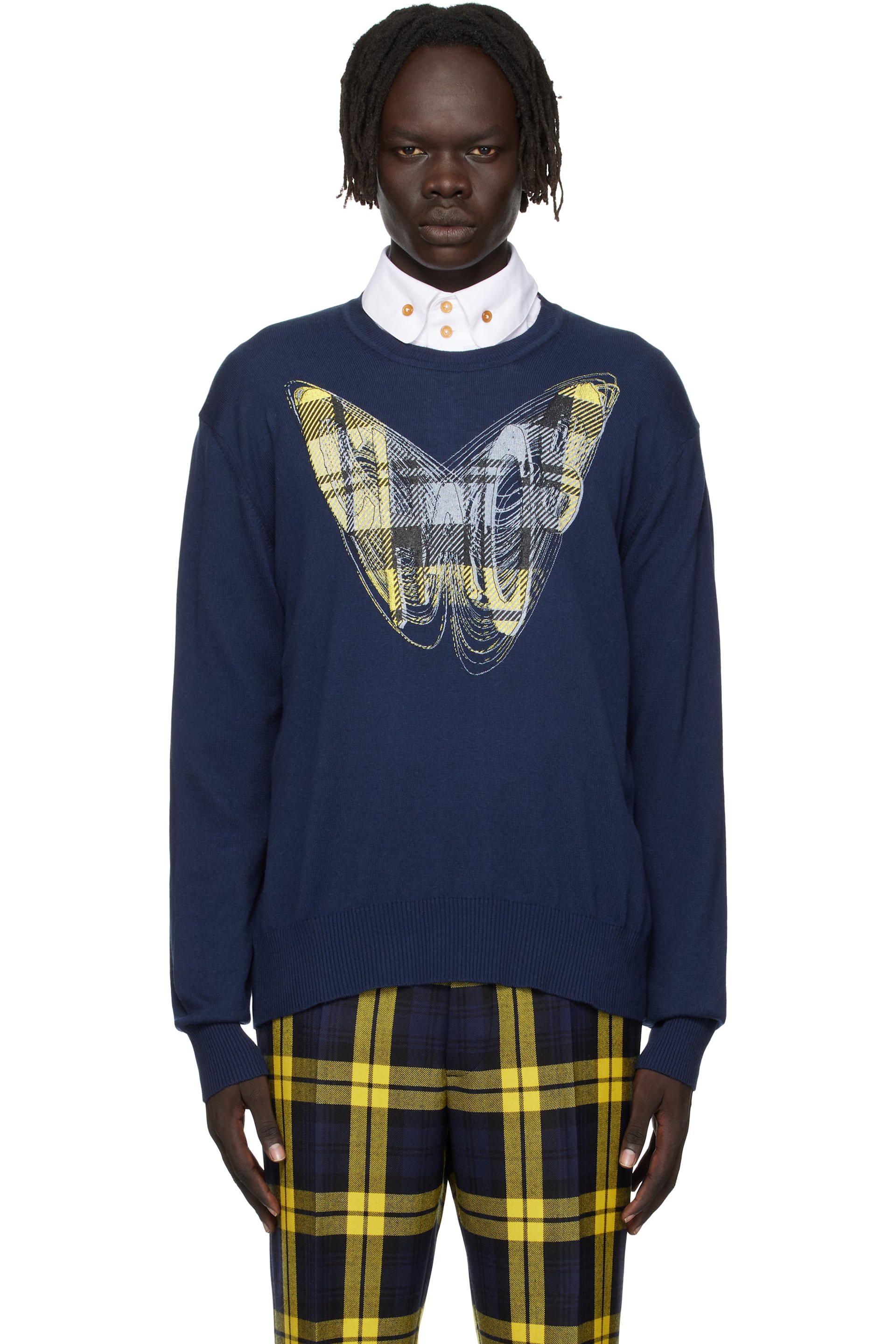 Vivienne Westwood - Pull Chaos bleu marine