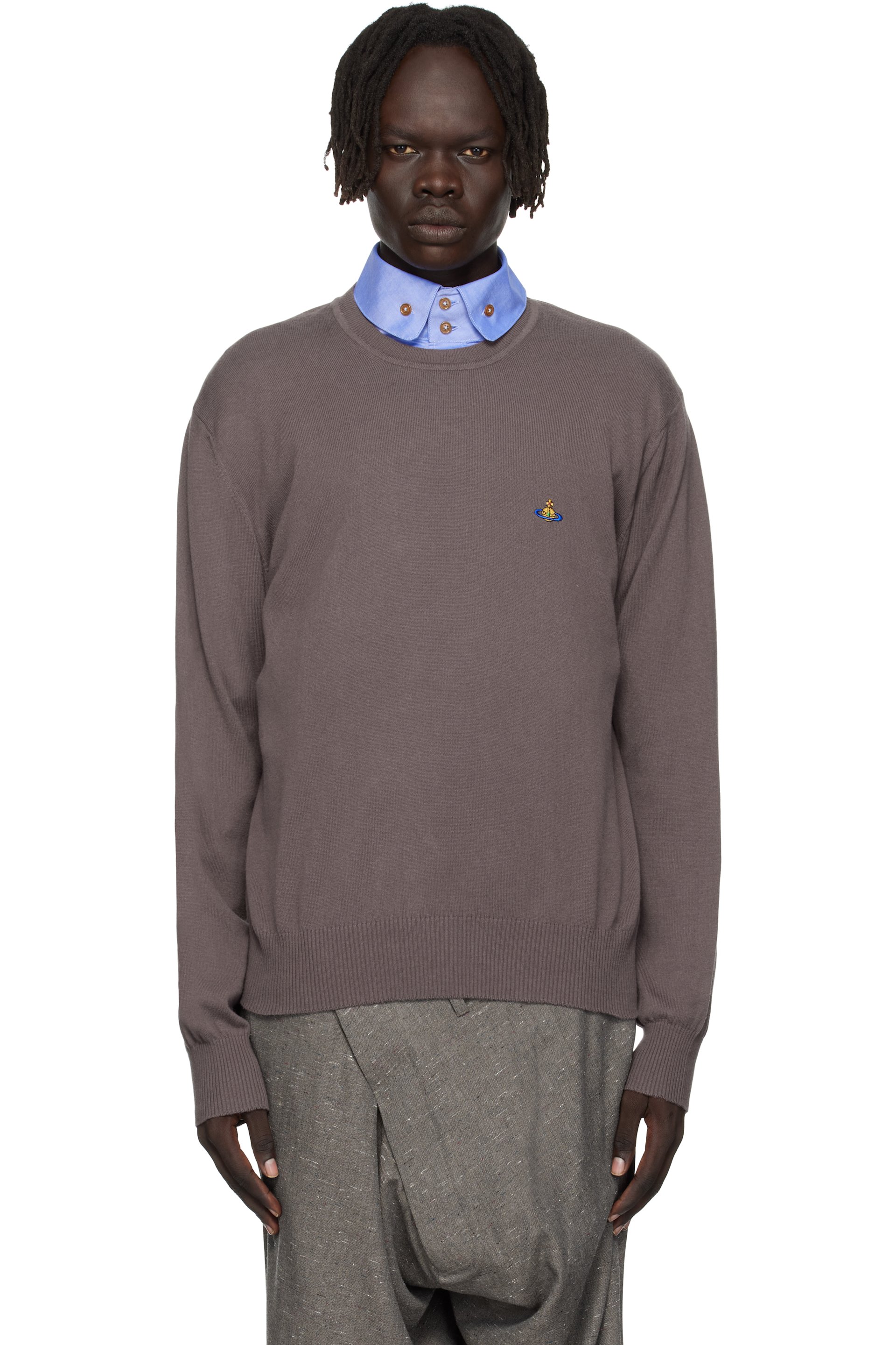 Vivienne Westwood - Pull Alex brun à encolure arrondie