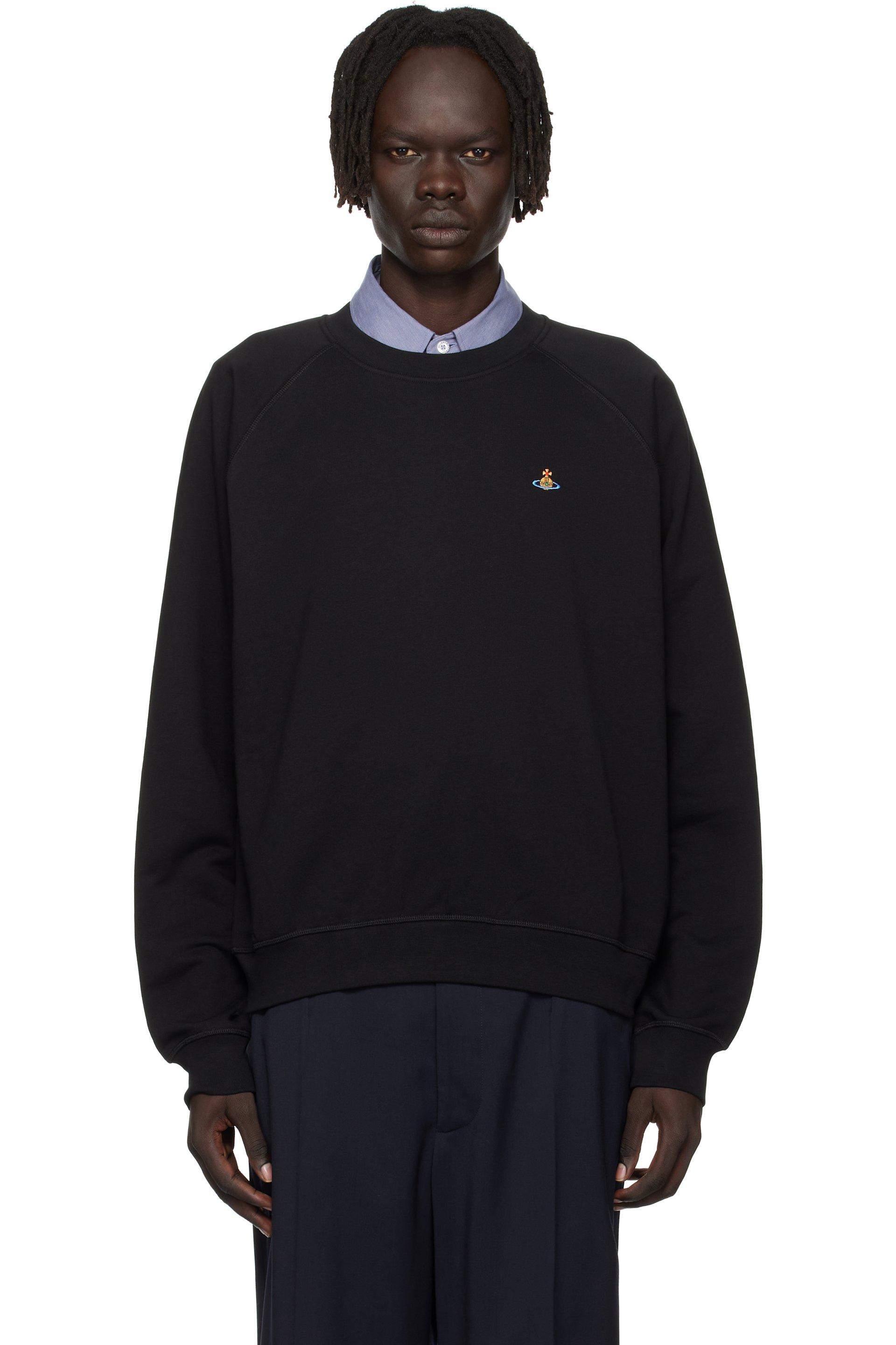 Vivienne Westwood - Pull molletonné noir à manches raglan
