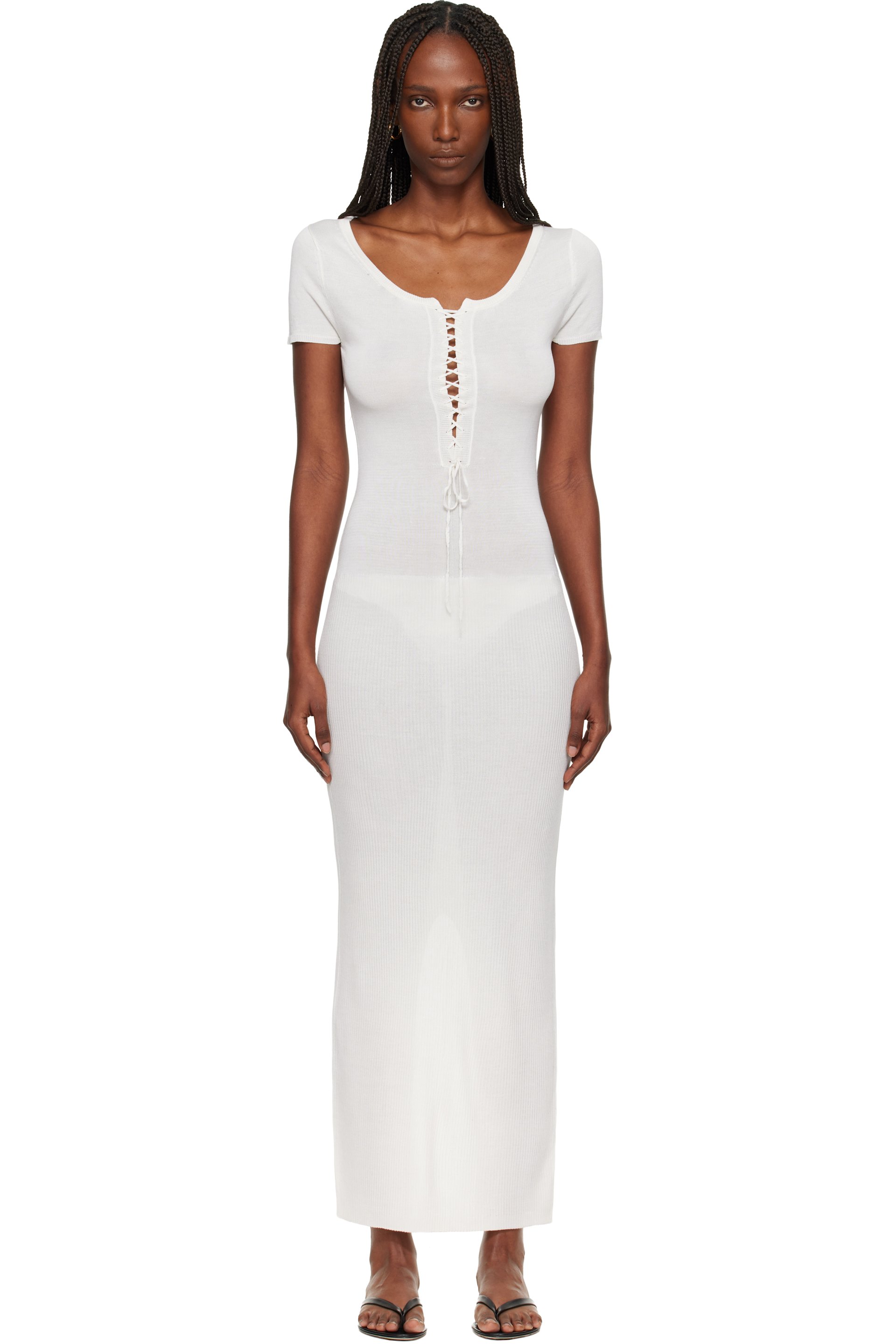 Judy Turner - Robe longue Judson blanc cassé