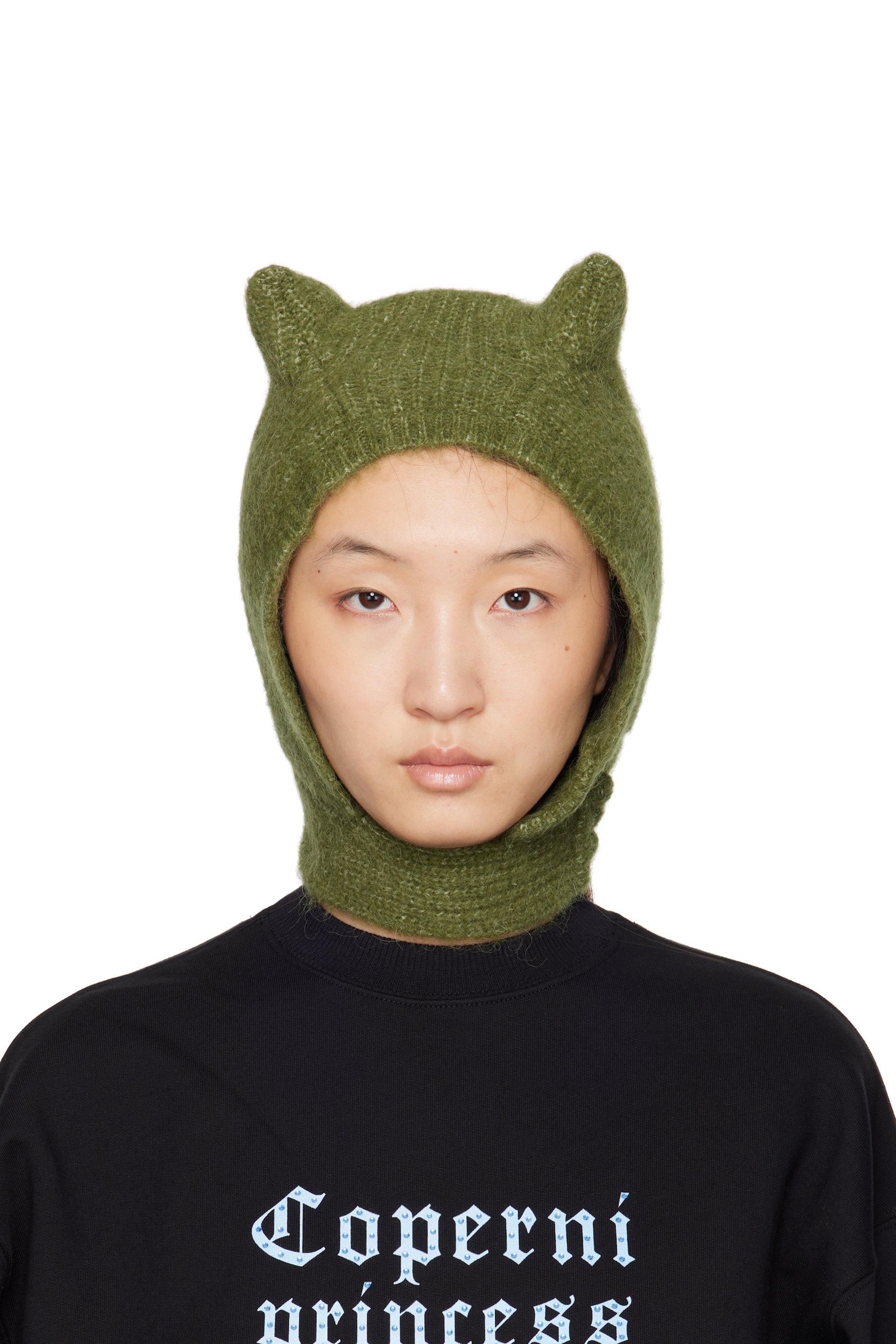 Coperni - 绿色 Knitted Horn 毛线帽