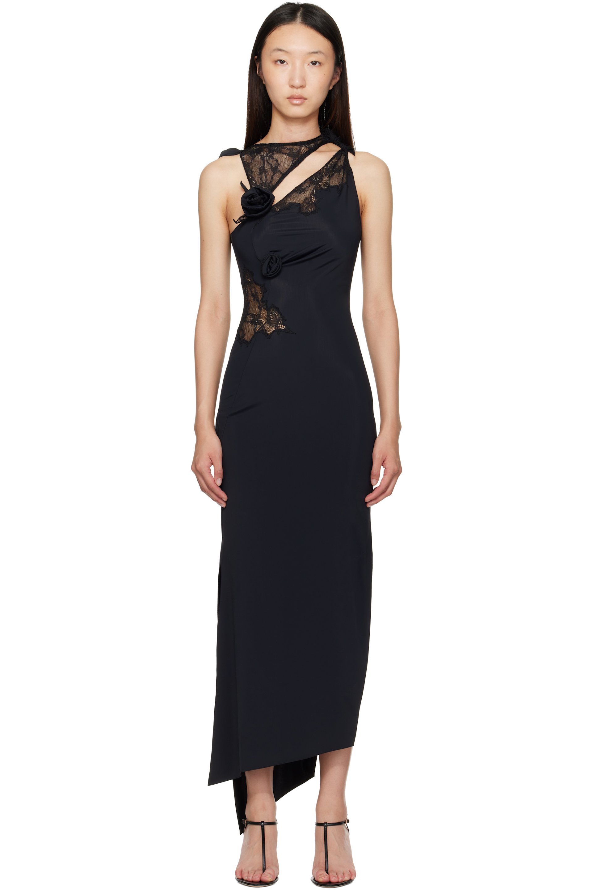 Coperni - 黑色 Lace Flower 连衣裙