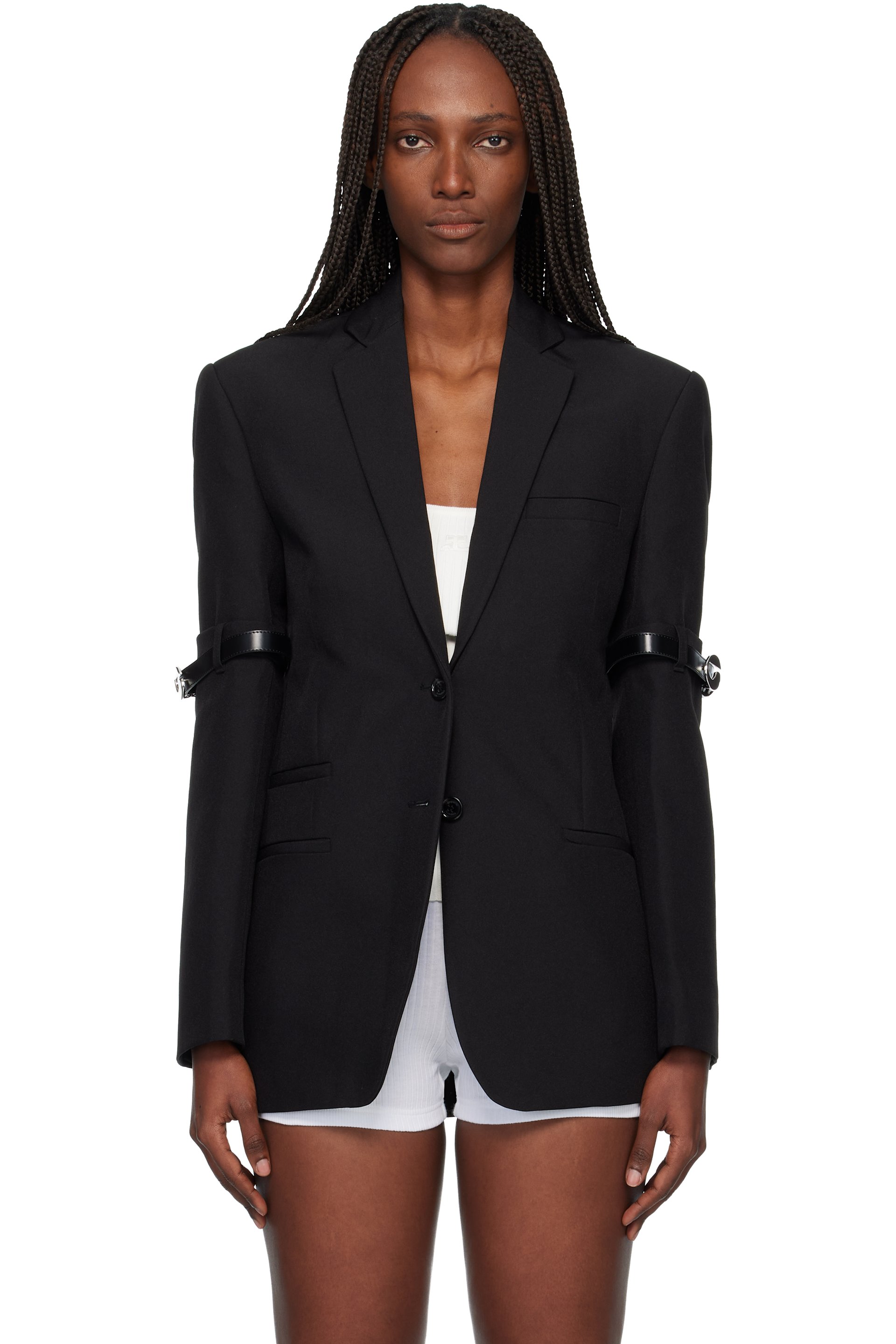 Coperni - Black Logo Belted Blazer