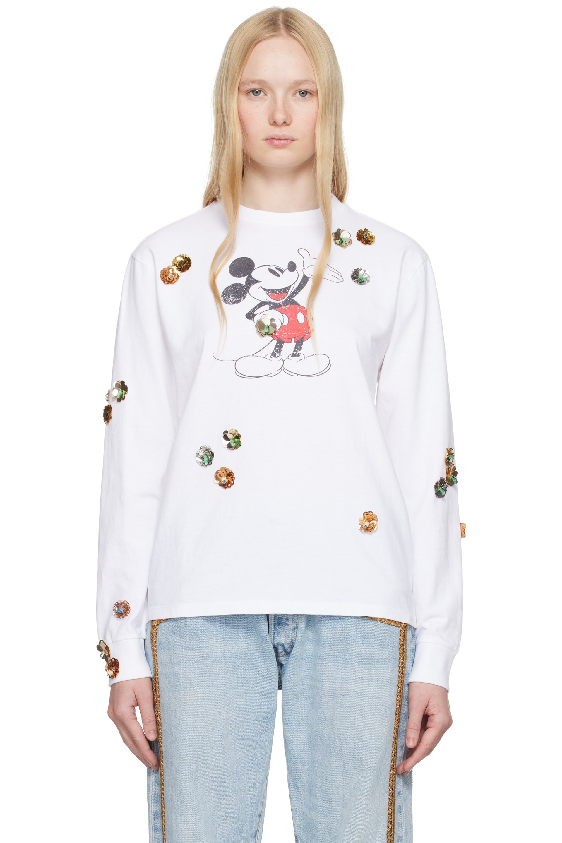 Coperni - 白色 Disney 系列 Mickey 长袖 T 恤