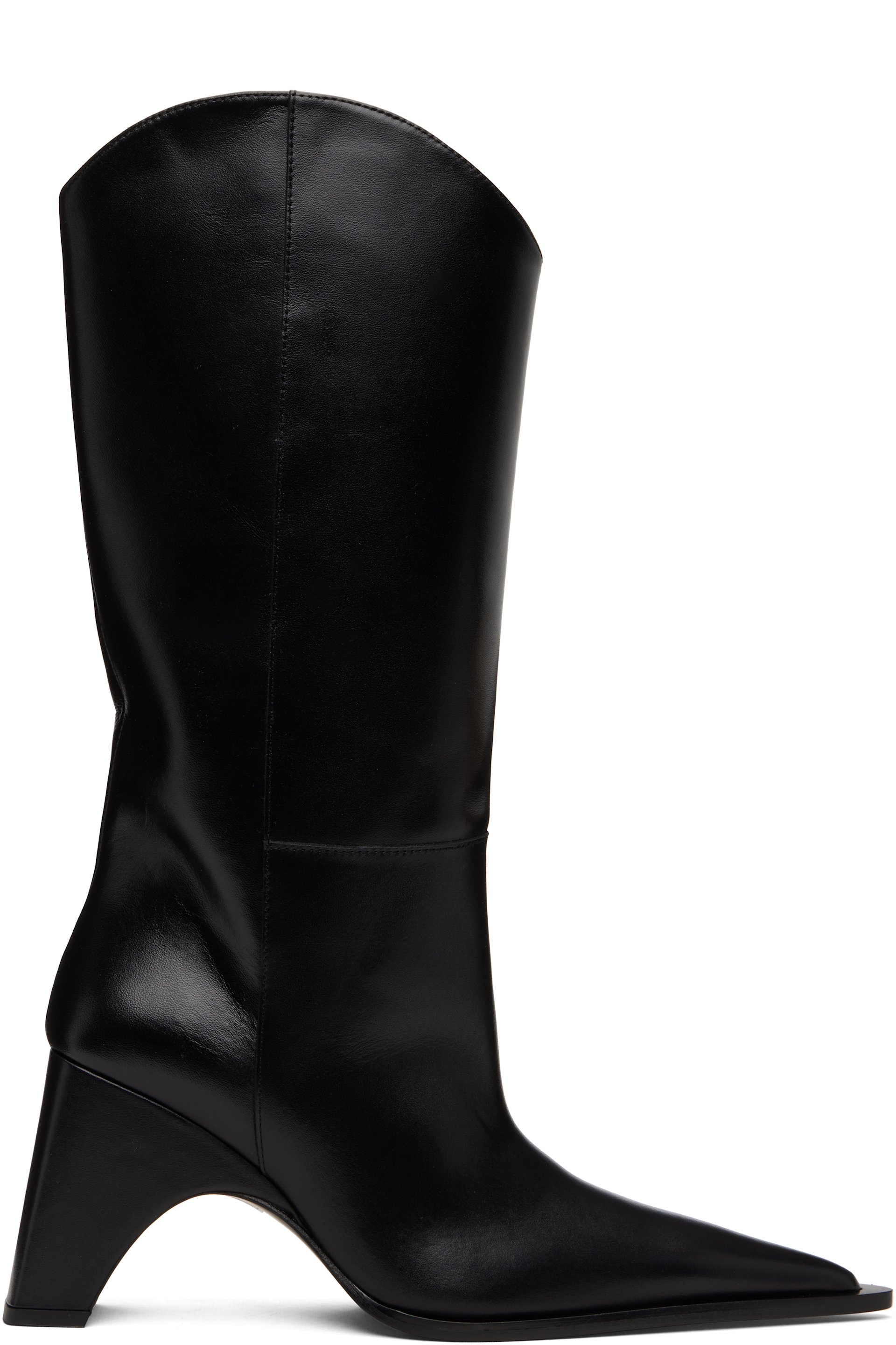 Coperni - Bottes de cowboy noires à semelle arquée