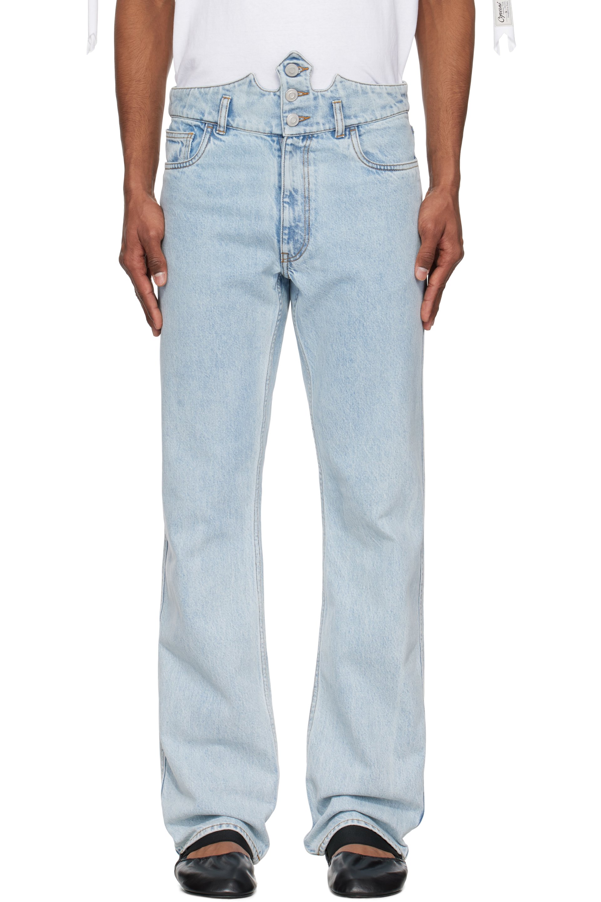 Coperni - Jean bleu à taille en forme de couronne - Disney