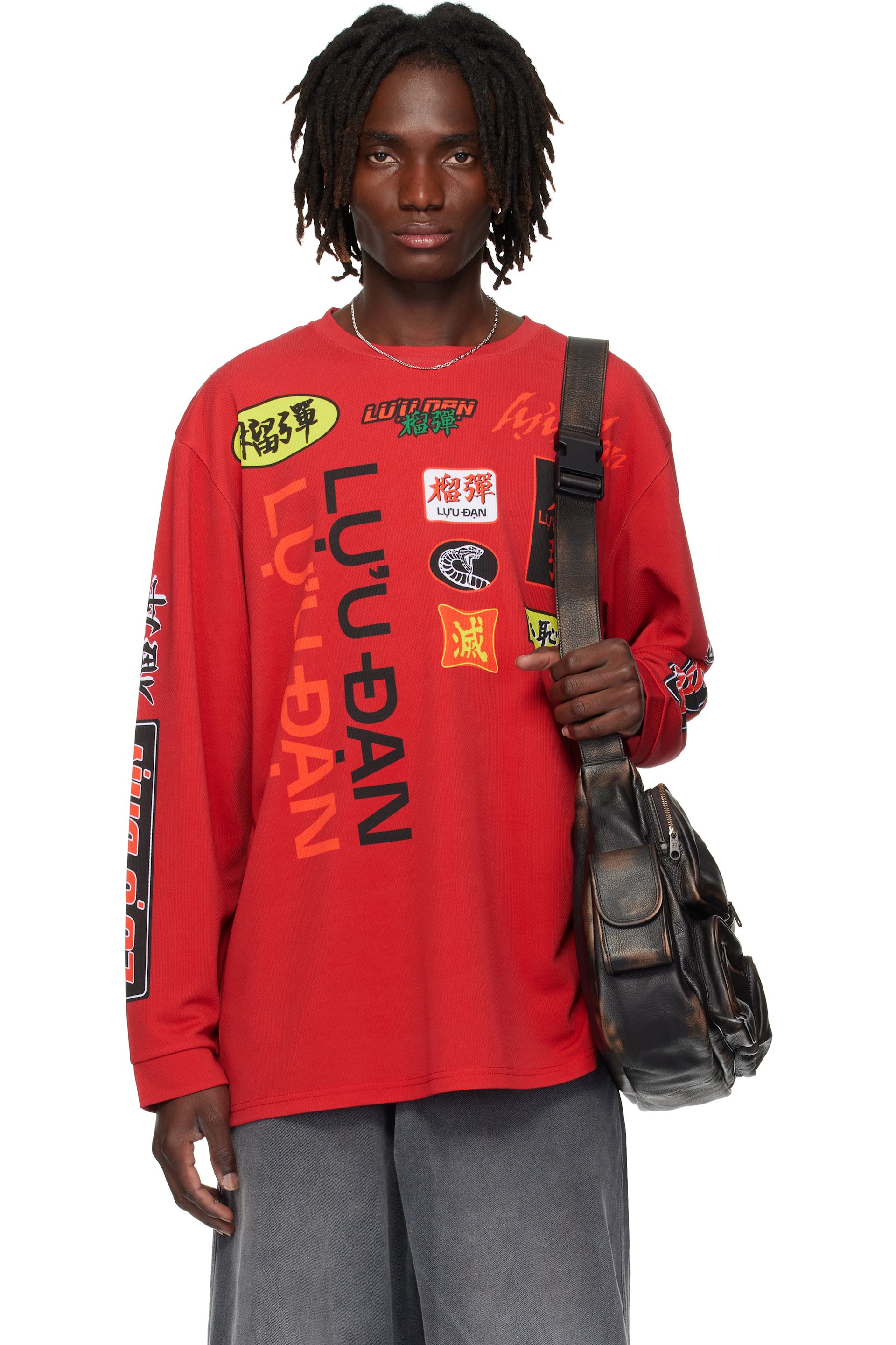 LU'U DAN - Red Oversized Long Sleeve Jersey
