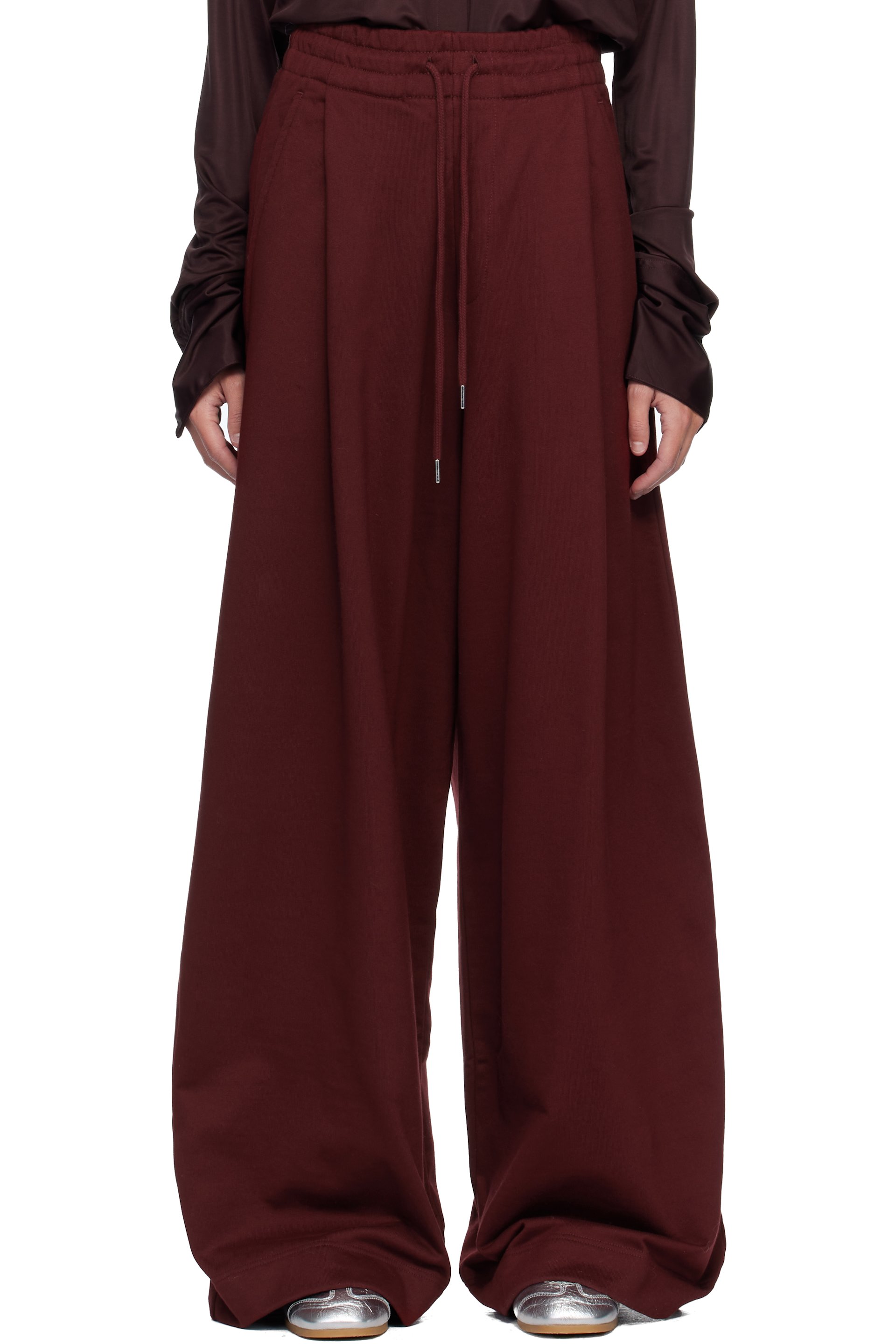 Dries Van Noten - Pantalon de survêtement décontracté bourgogne
