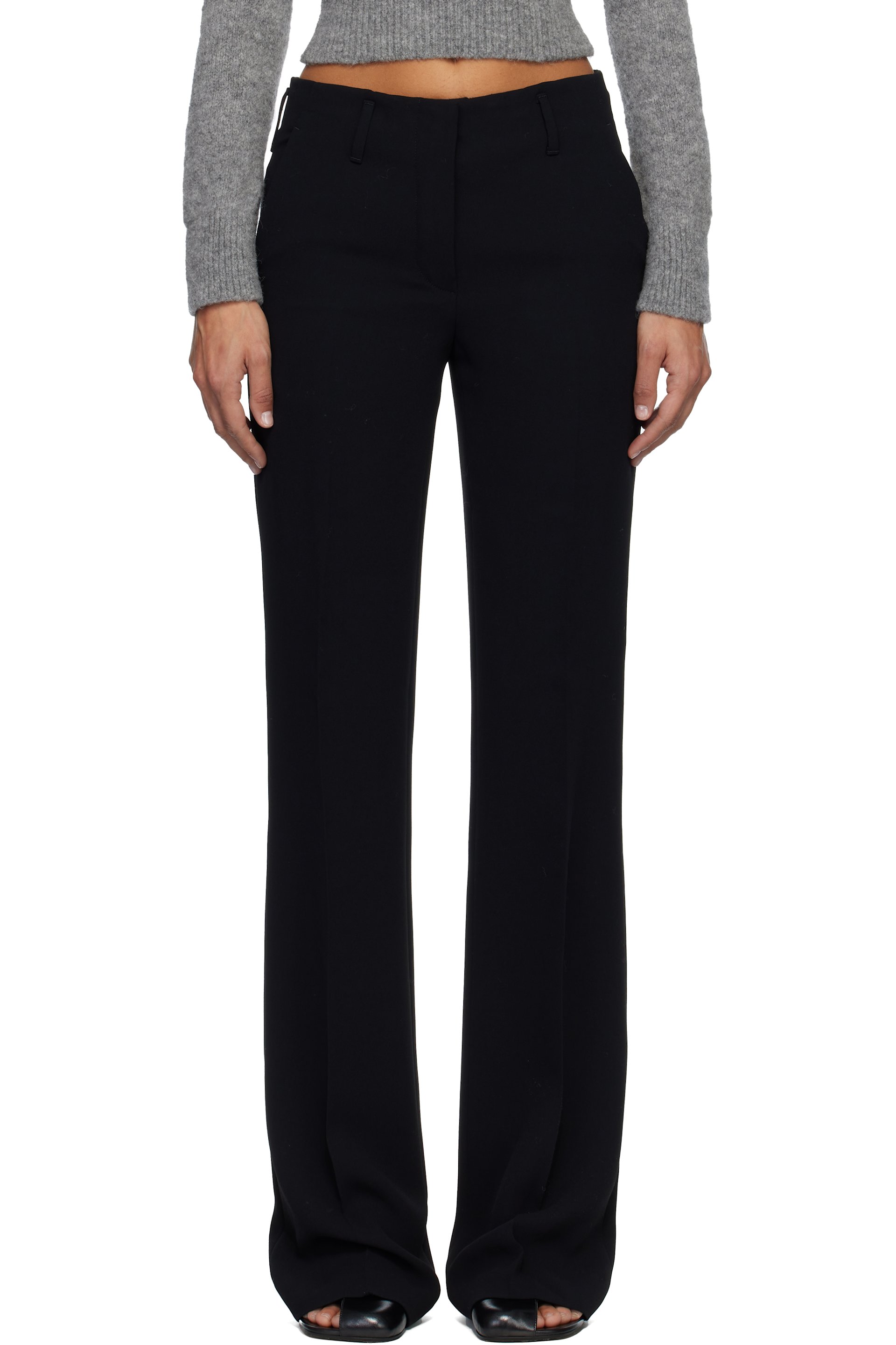Dries Van Noten - Pantalon noir en crêpe