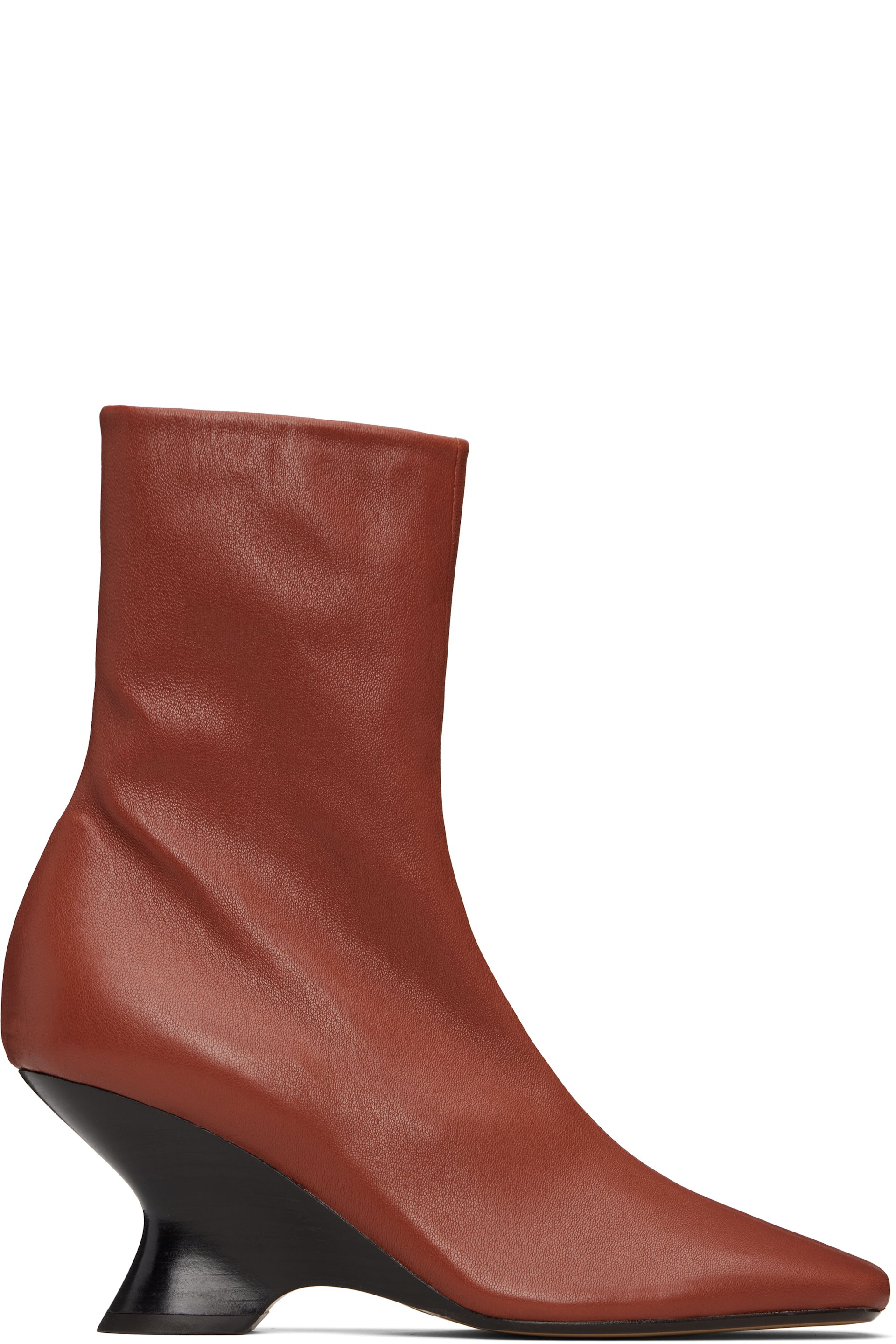 Dries Van Noten - Bottines à talon brunes