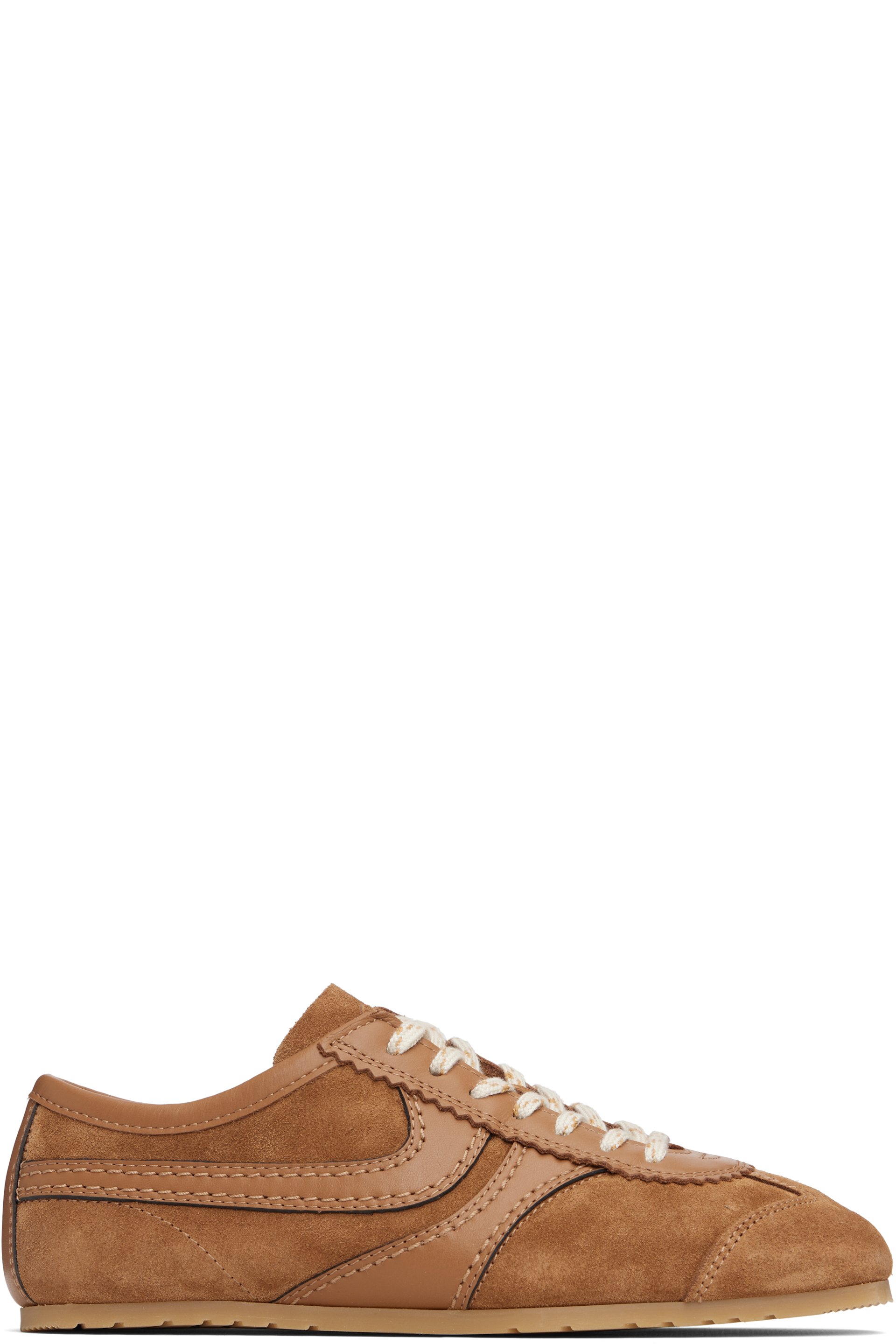 Dries Van Noten - Baskets brun clair en suède