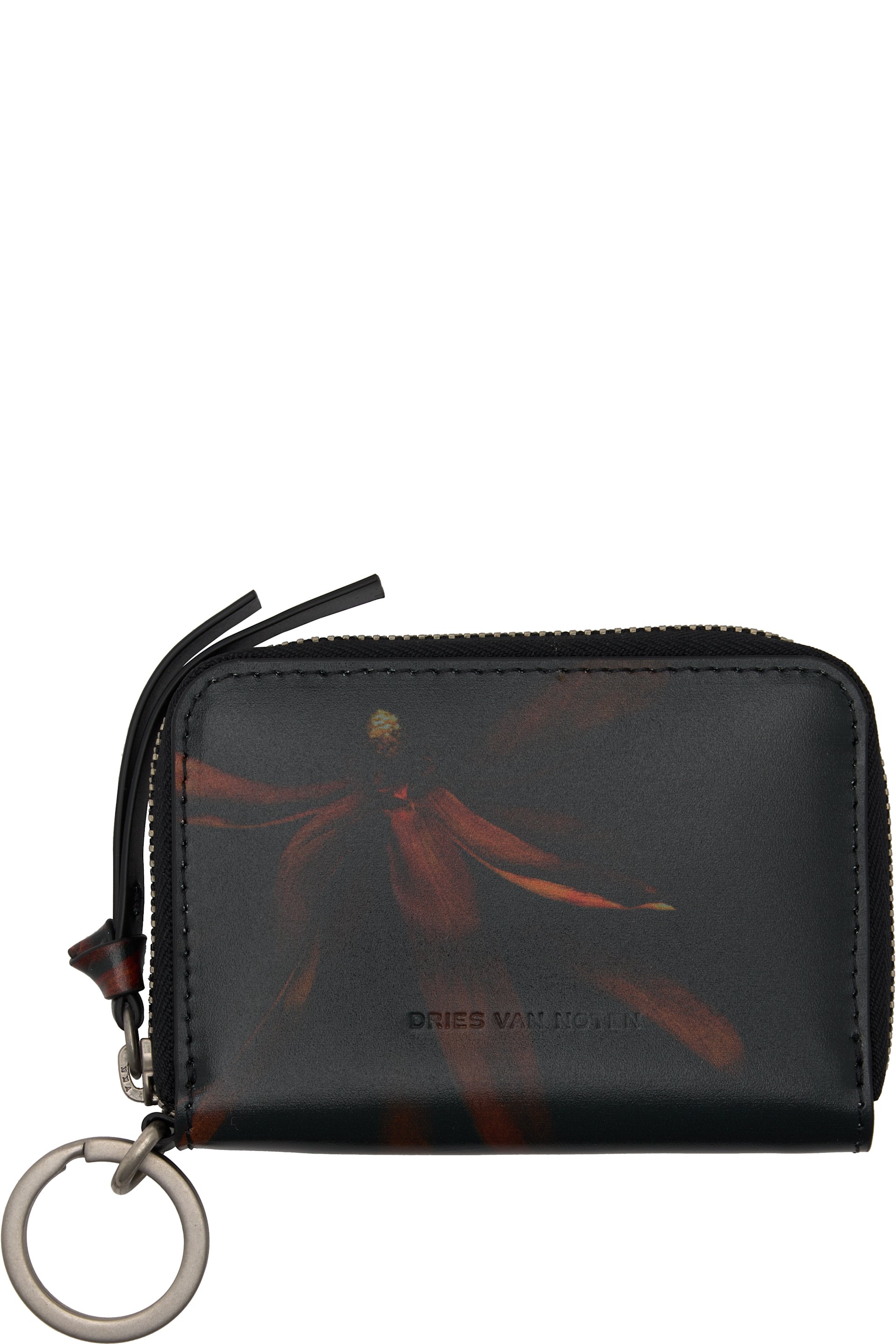 Dries Van Noten - Black & Red Leather Card Holder