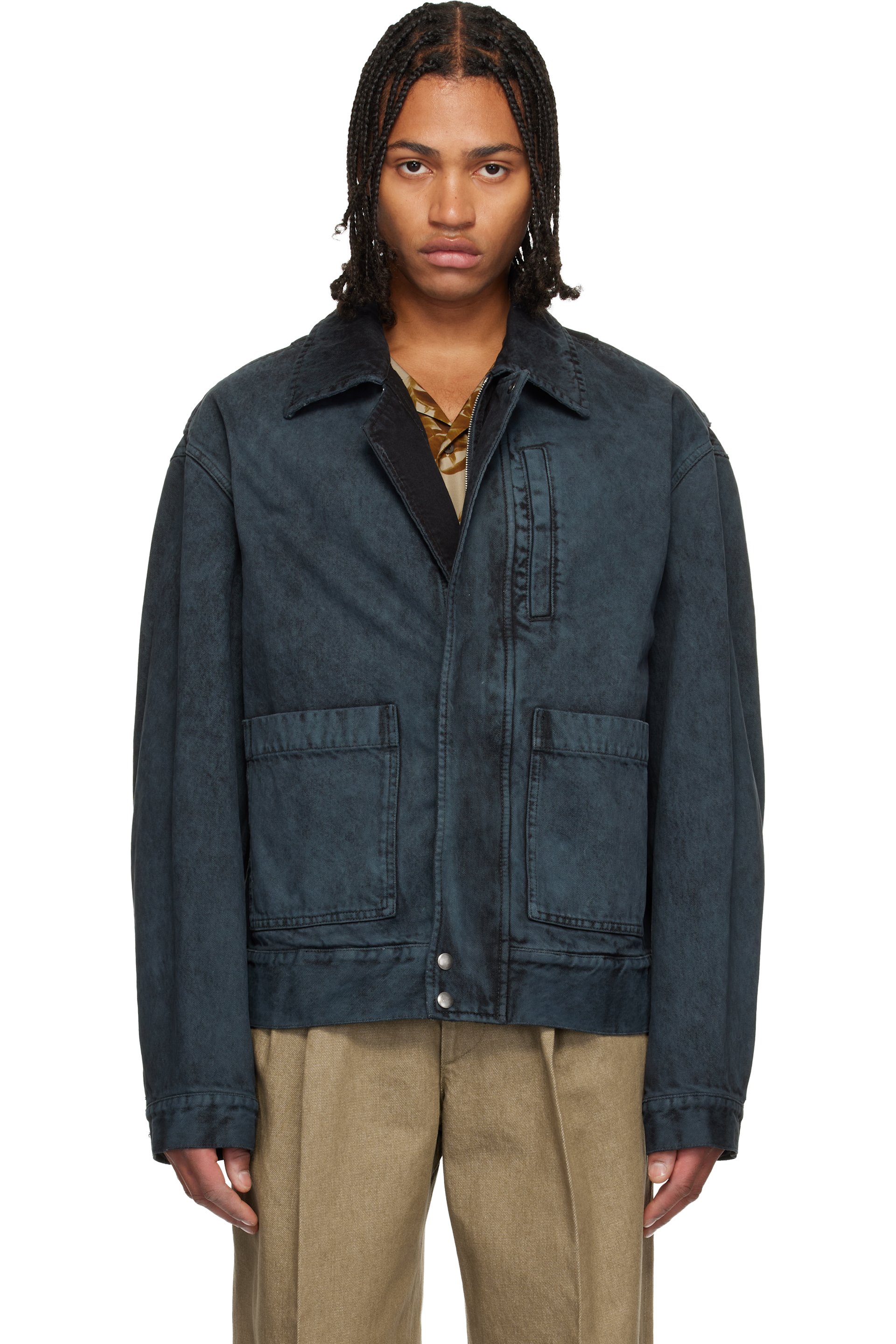 Dries Van Noten - Black Patch Pocket Denim Jacket