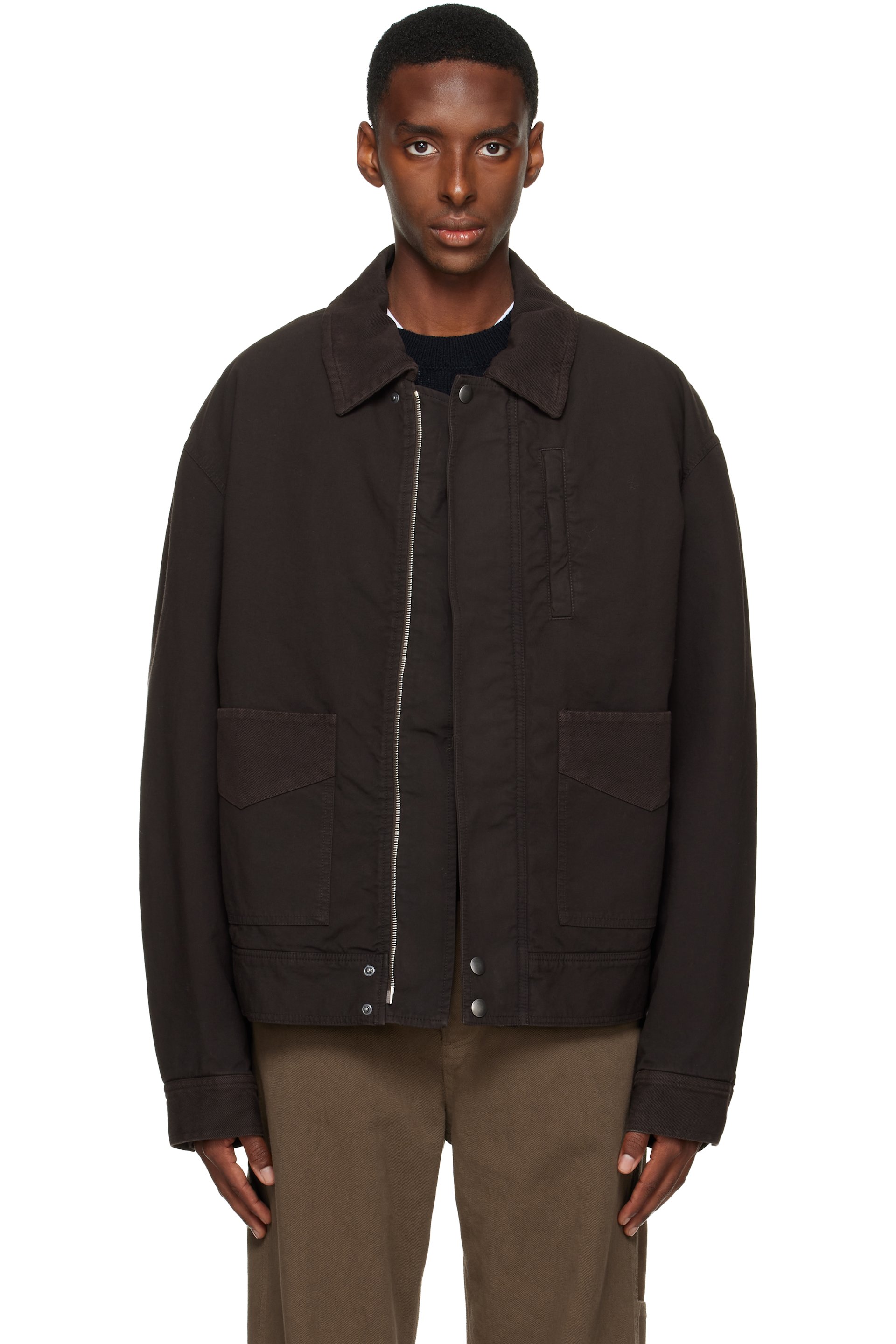 Dries Van Noten - 棕色填充夹克
