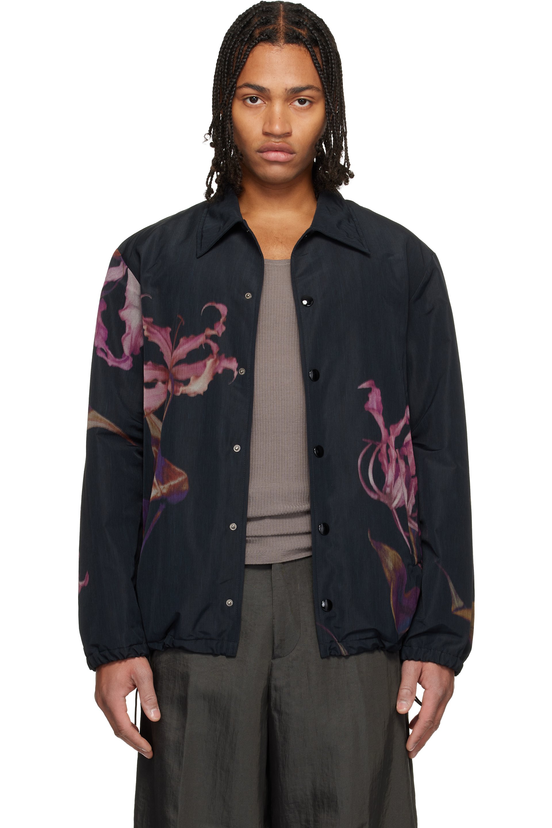 期間限定値引き2023SS DRIES VAN NOTEN ストライブジャケット メンズ用 Dries Van Noten ジャケット | SSENSE 日本