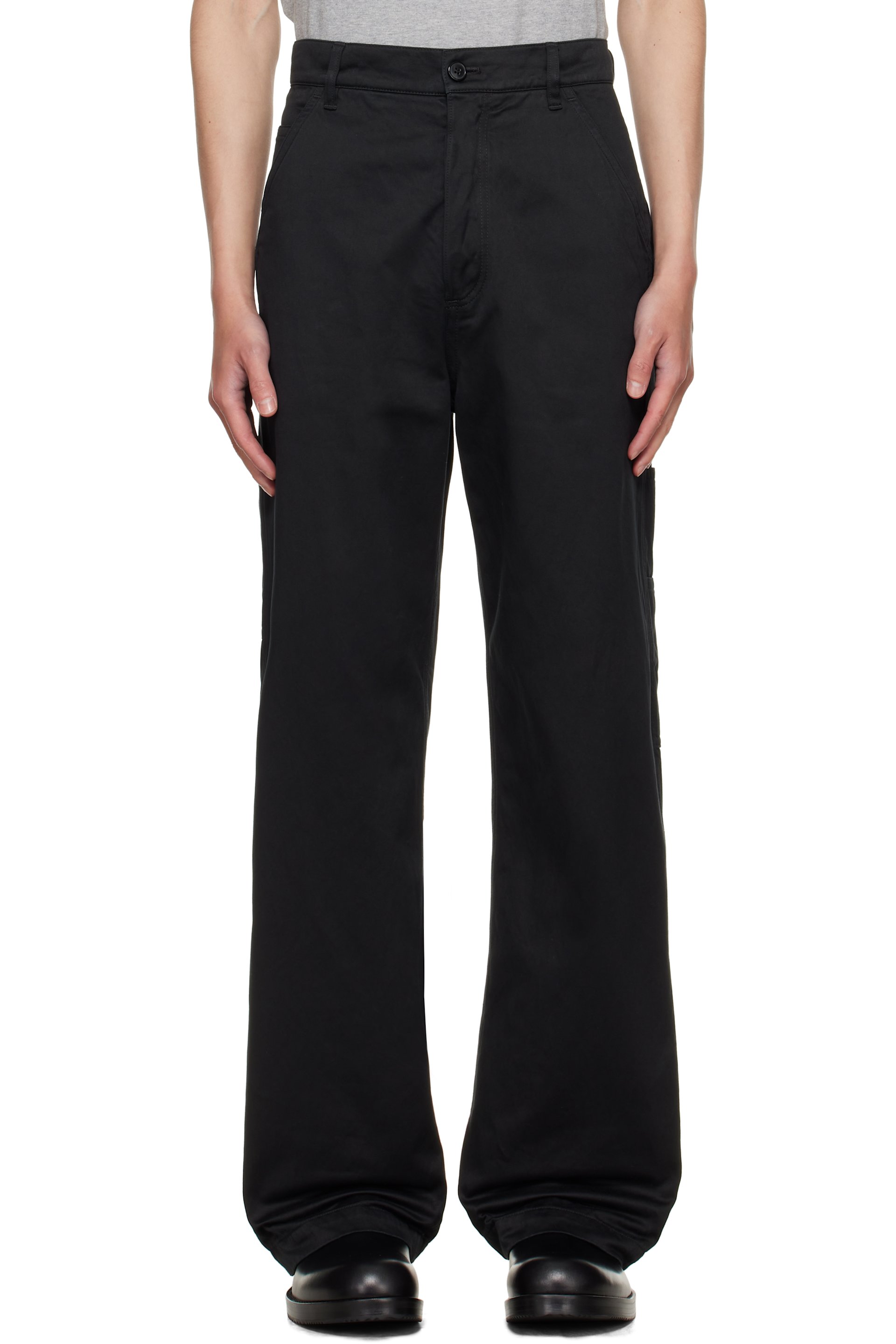 Dries Van Noten - Black Sateen Trousers
