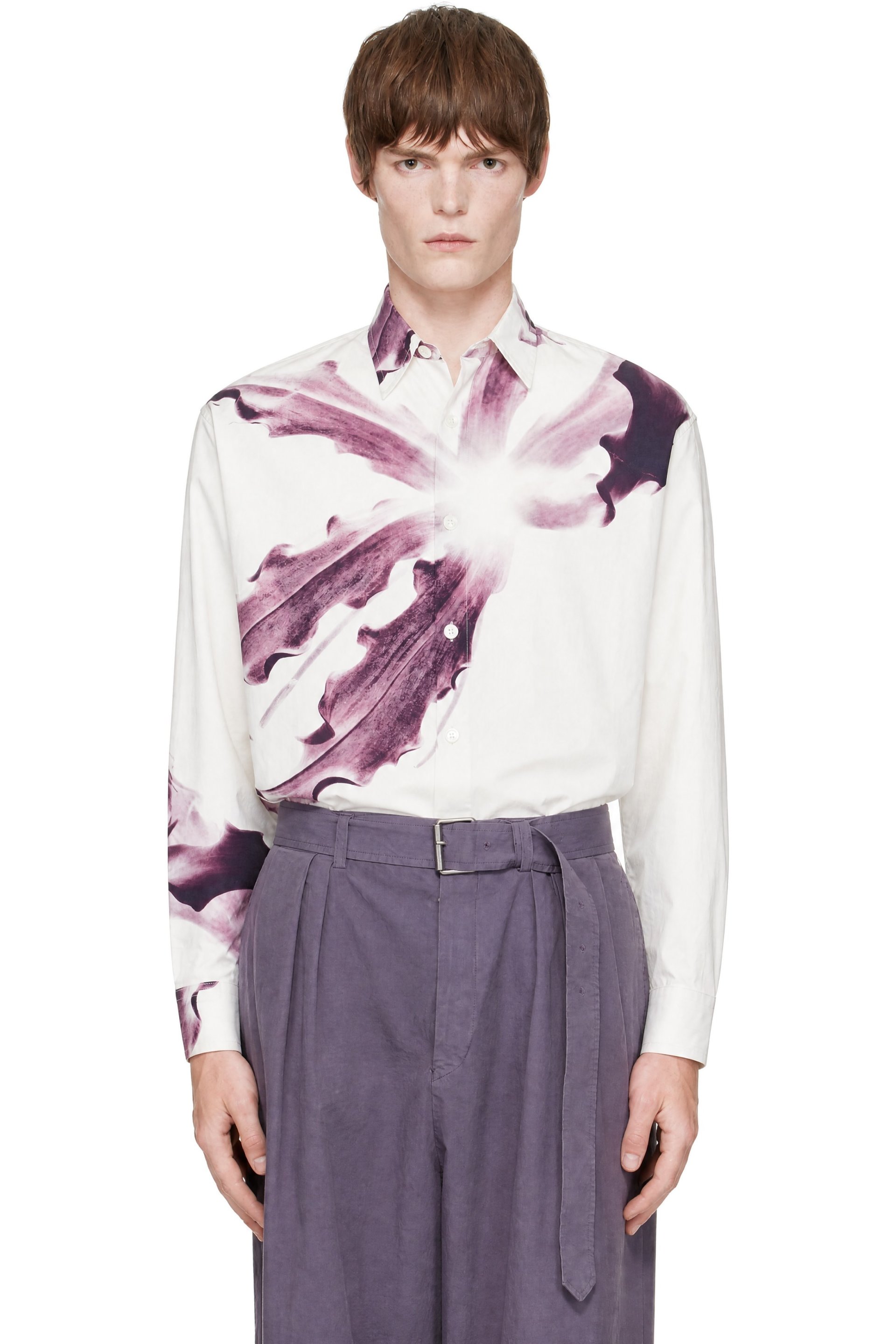 Dries Van Noten - White Flower Shirt