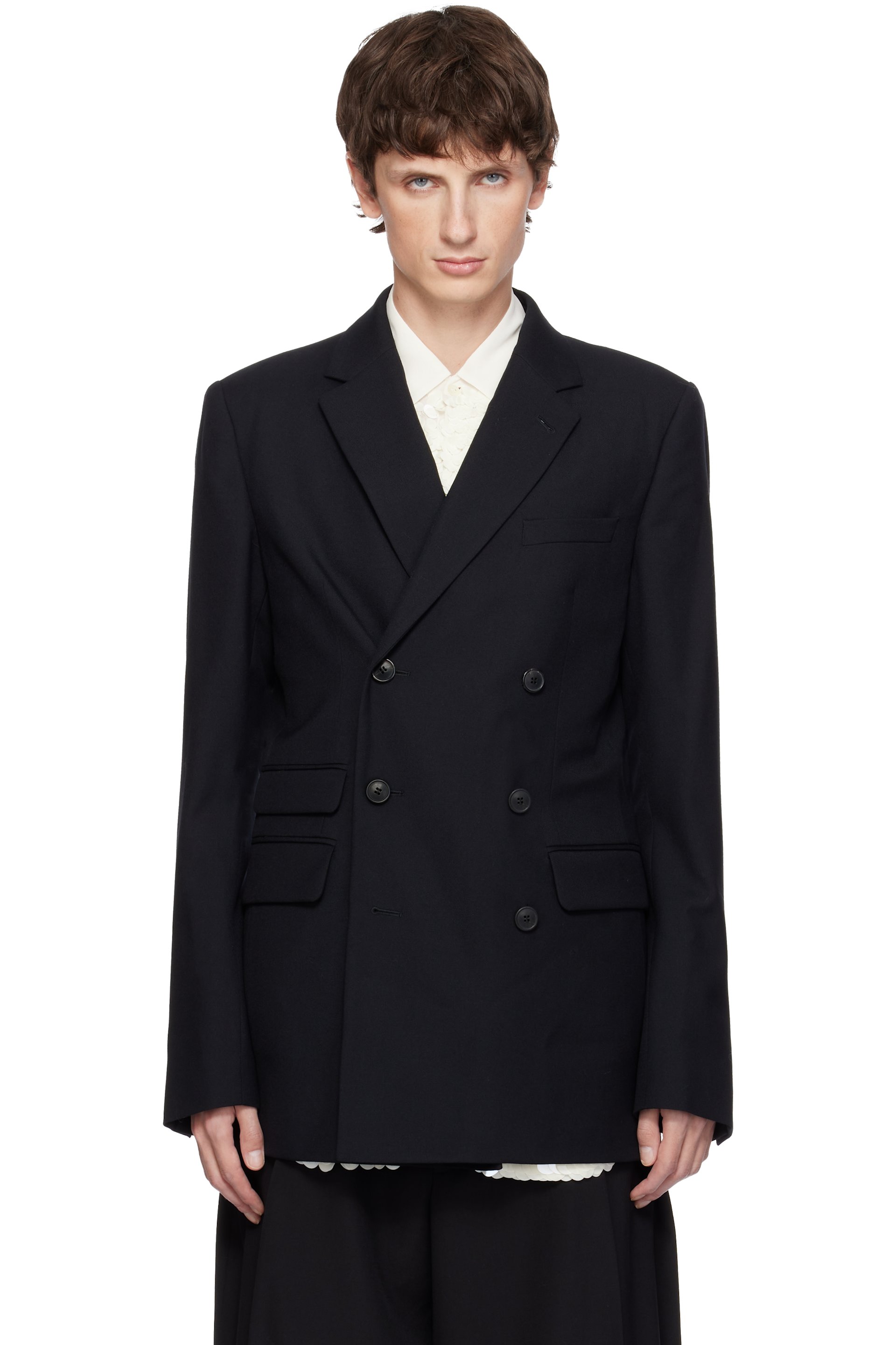 Dries Van Noten - Black Regular Fit Wool Blazer