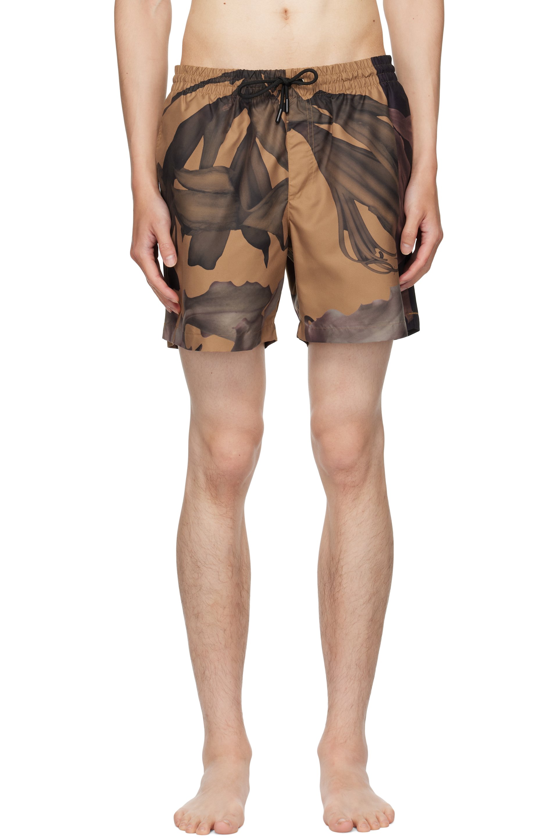 Dries Van Noten - Beige & Brown Patterned Swim Shorts