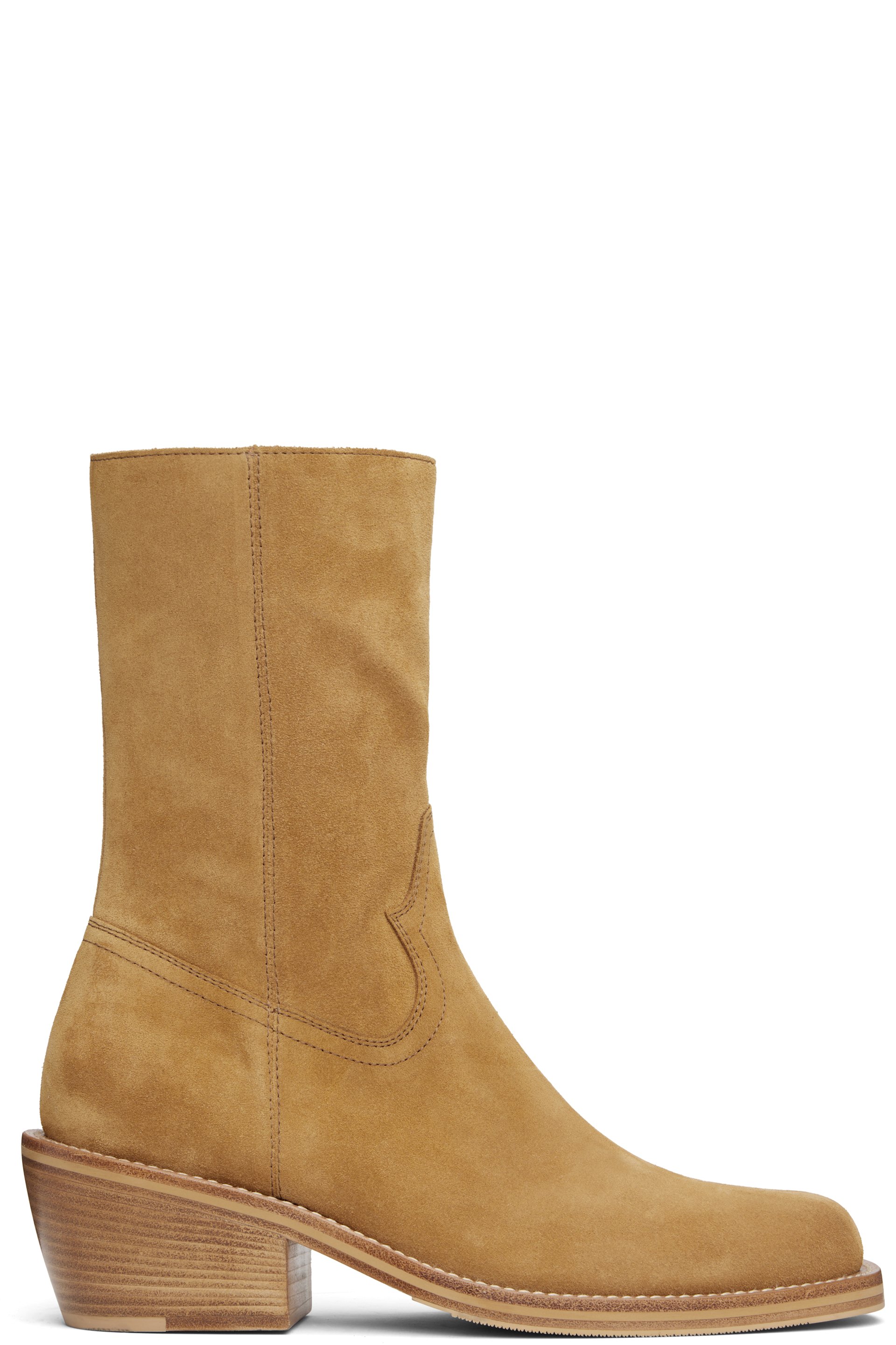 Dries Van Noten - Tan Zip Boots