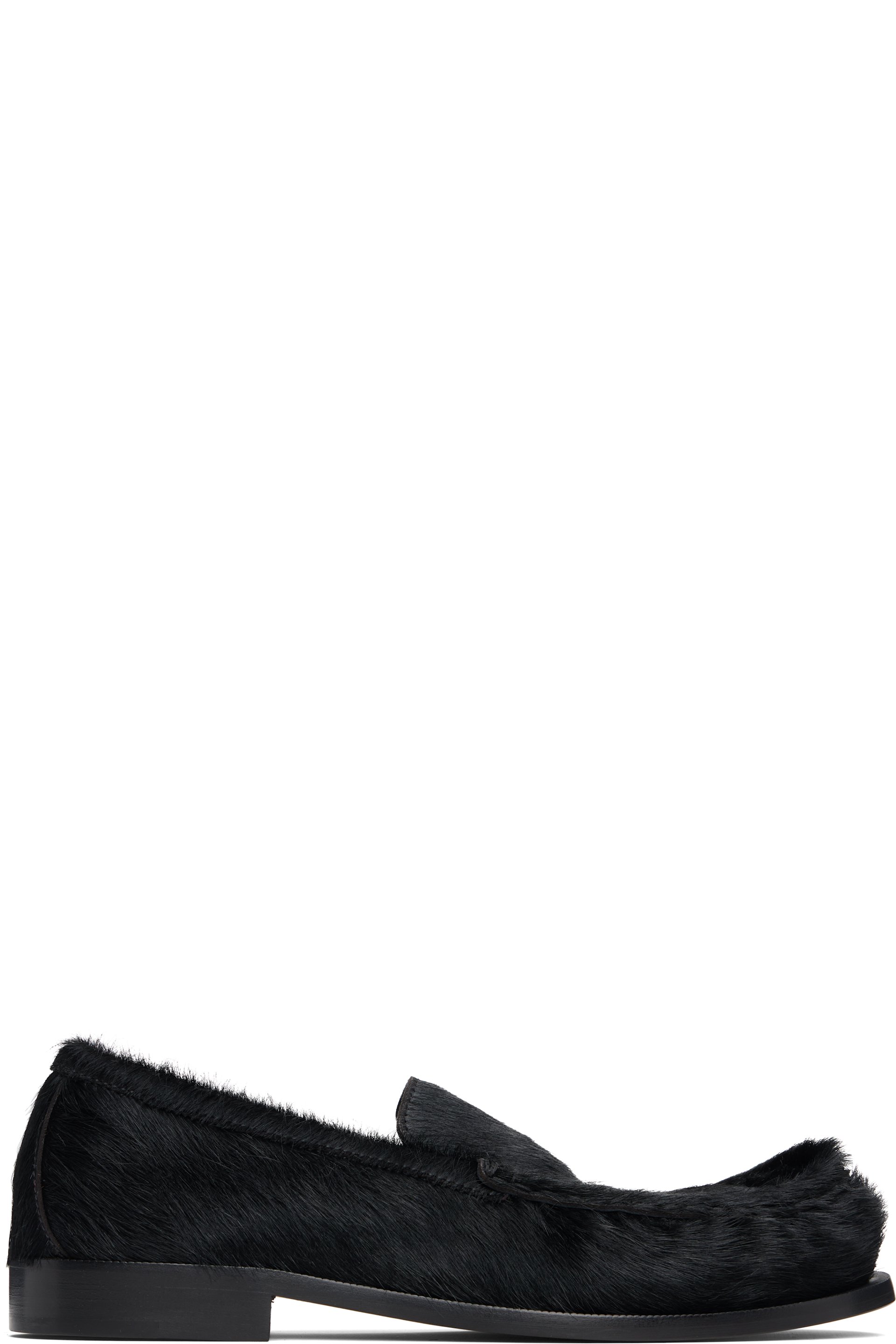 Dries Van Noten - Black Ponyhair Loafers