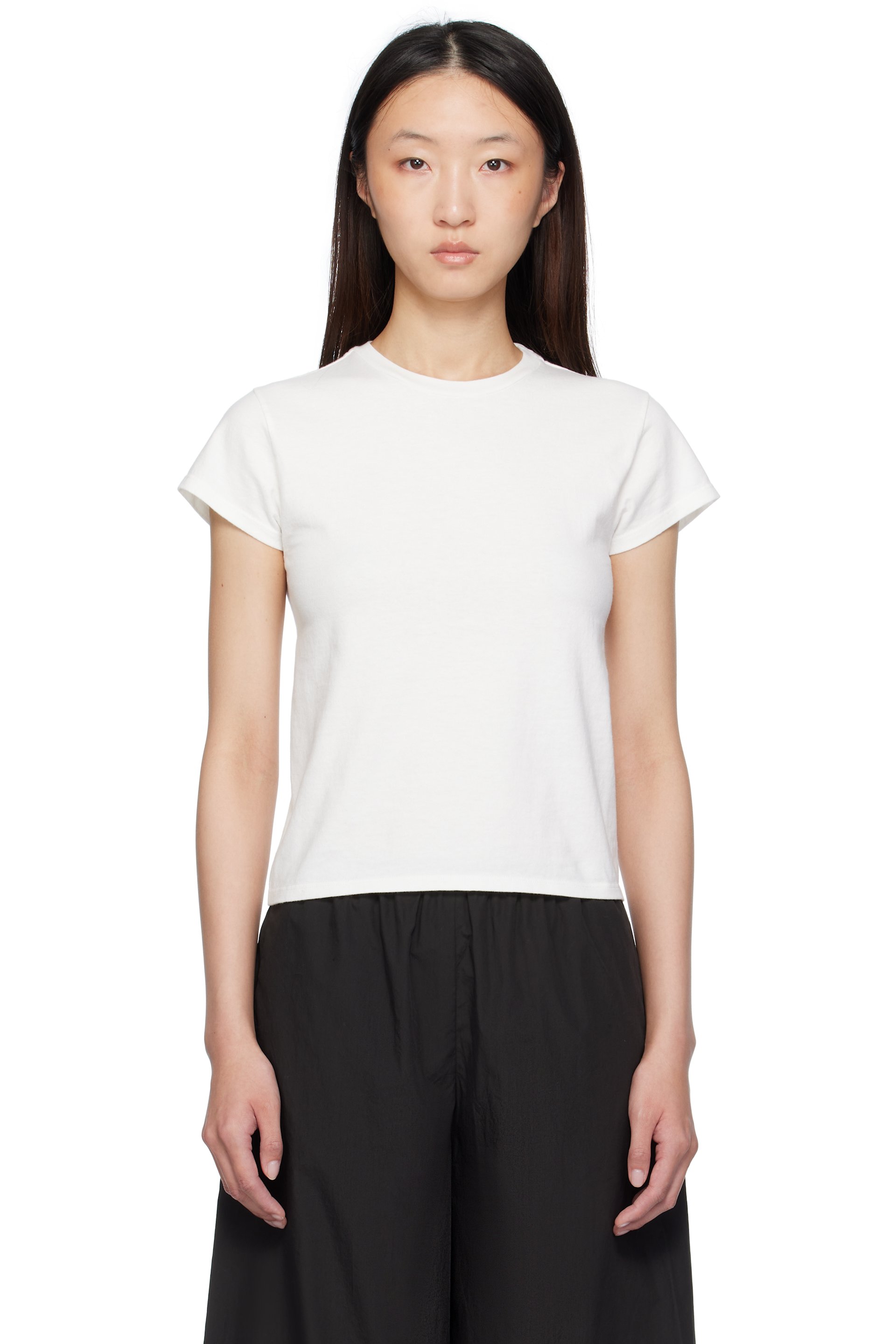 The Row - T-shirt Tori blanc cassé