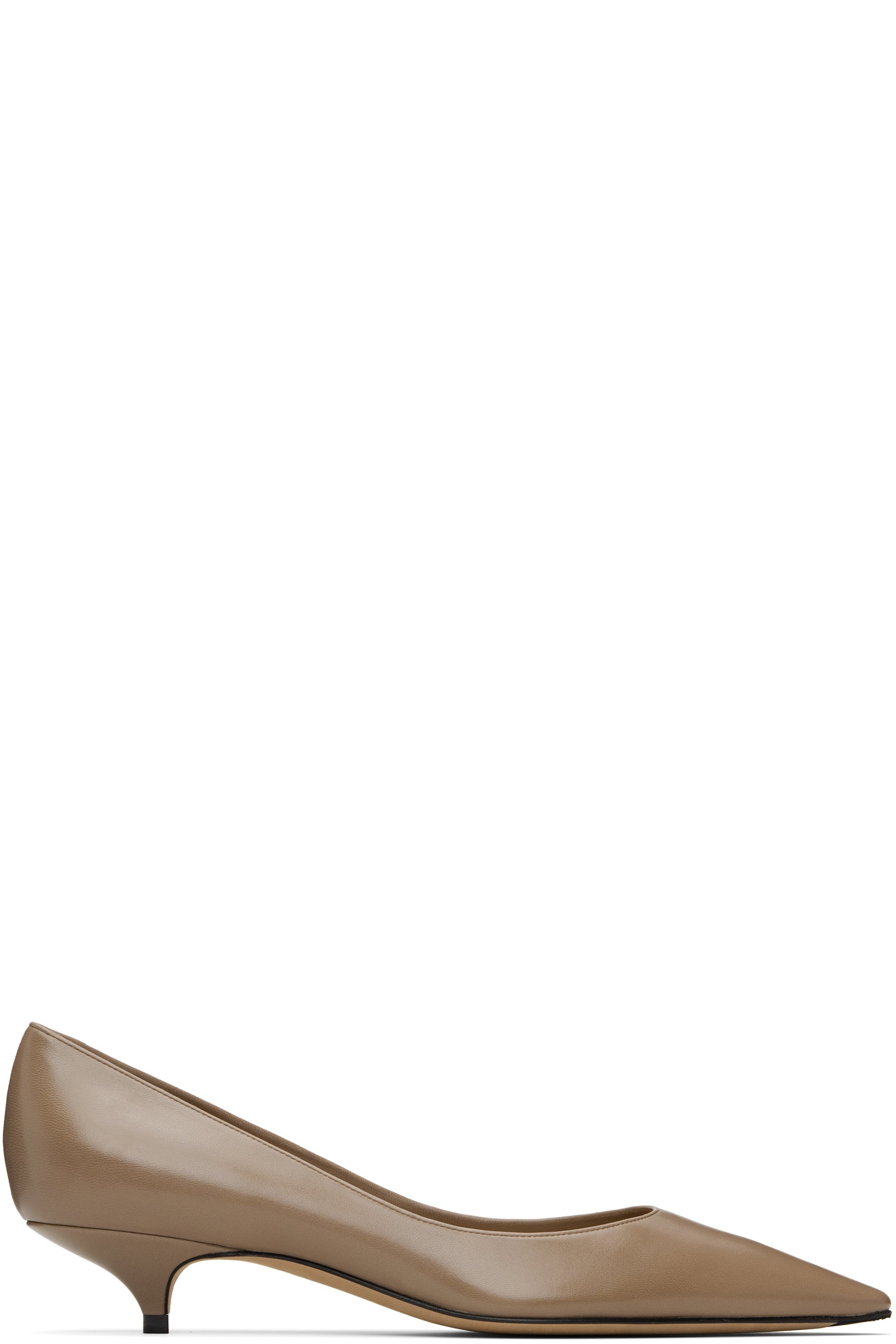 The Row - Taupe Liisa Kitten Two Heels