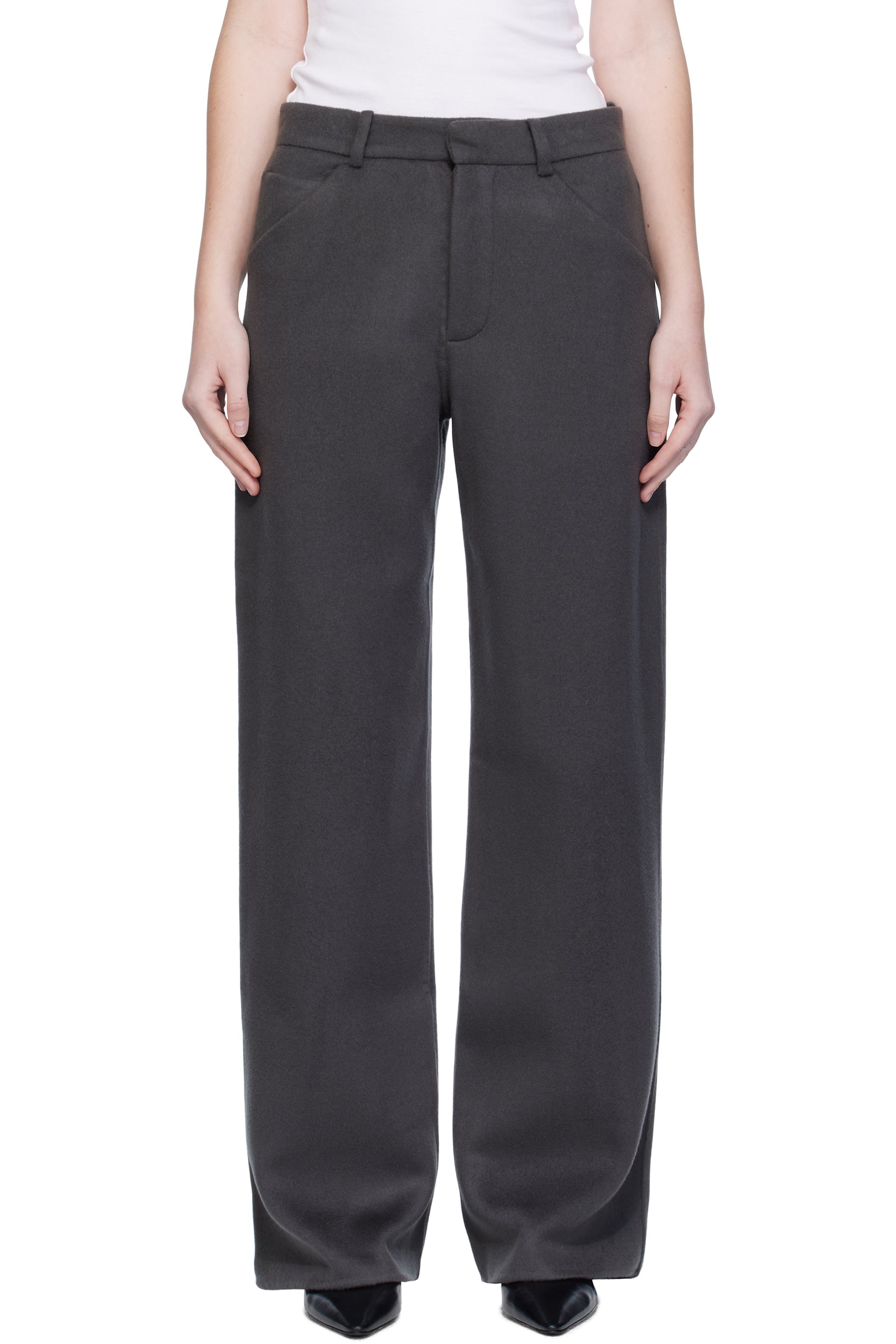 Arch The - Gray Handmade Wool Cashmere Trousers