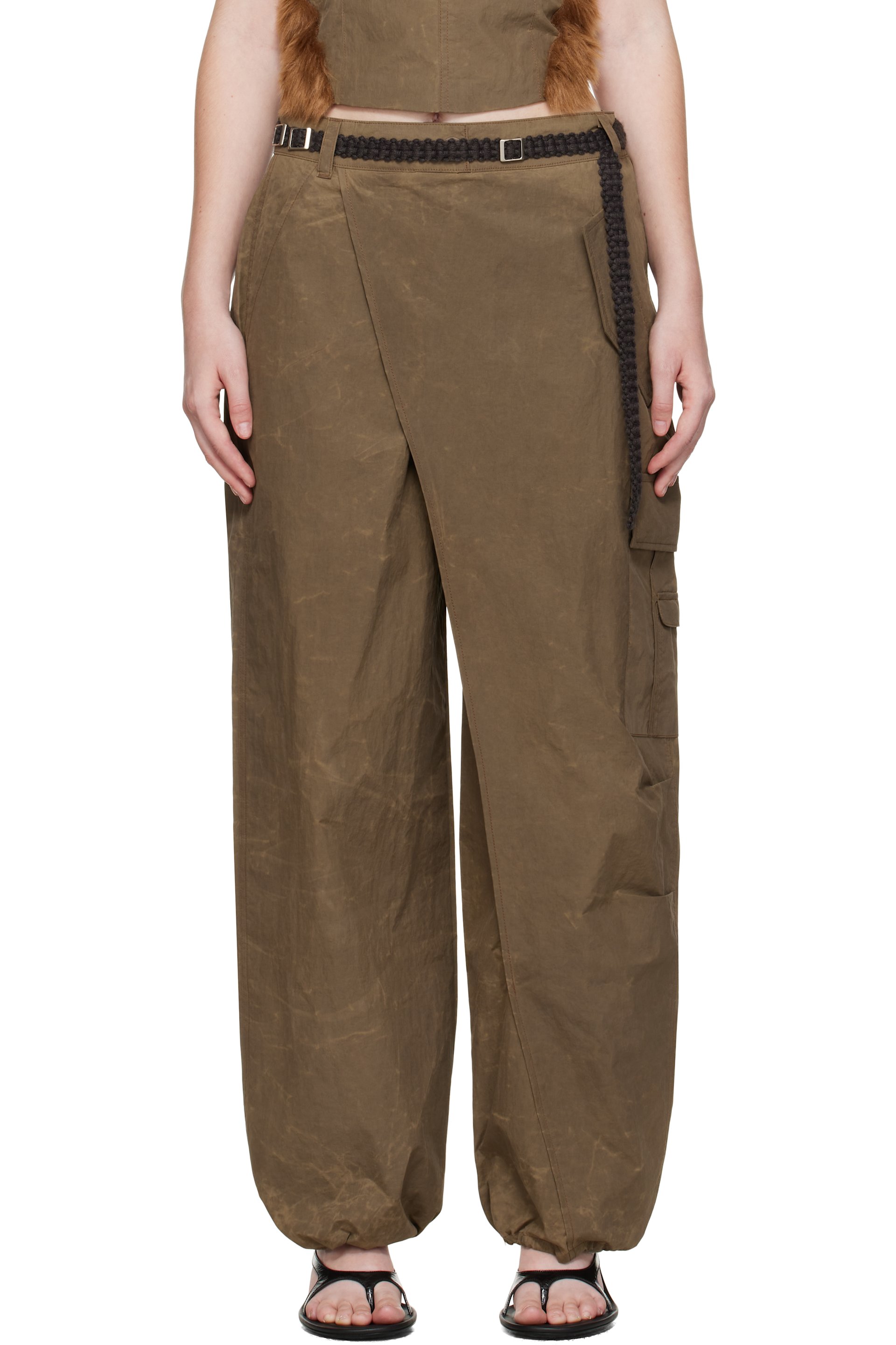 Andersson Bell - Brown Wrap Cargo Pants