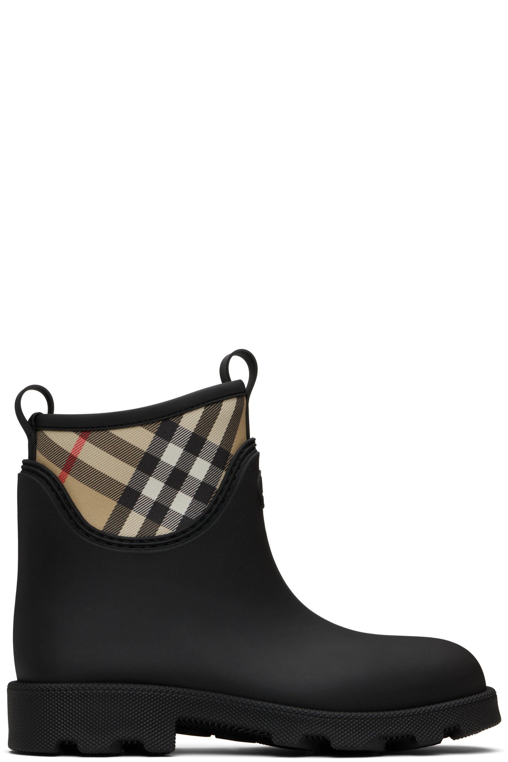 Burberry - Black Rubber Marsh Stamp Low Boots