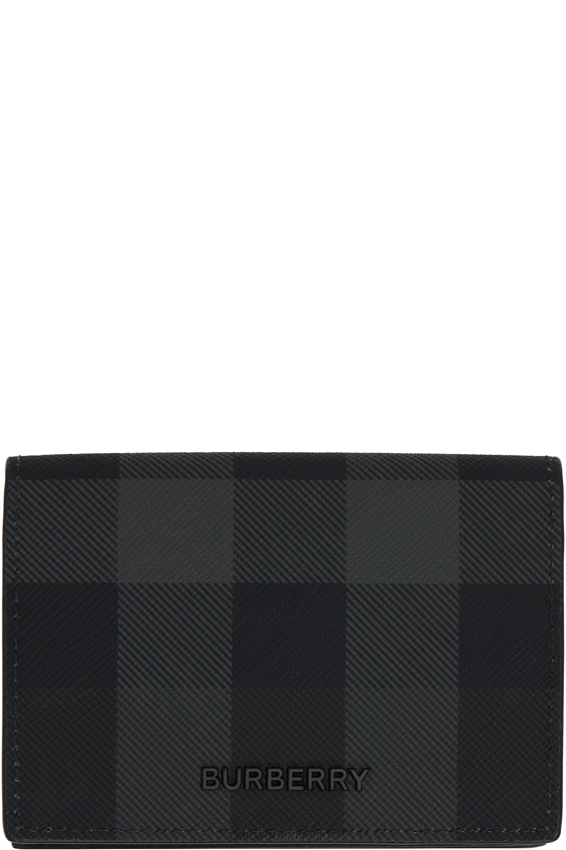 Burberry - Black Check Folding Card Holder