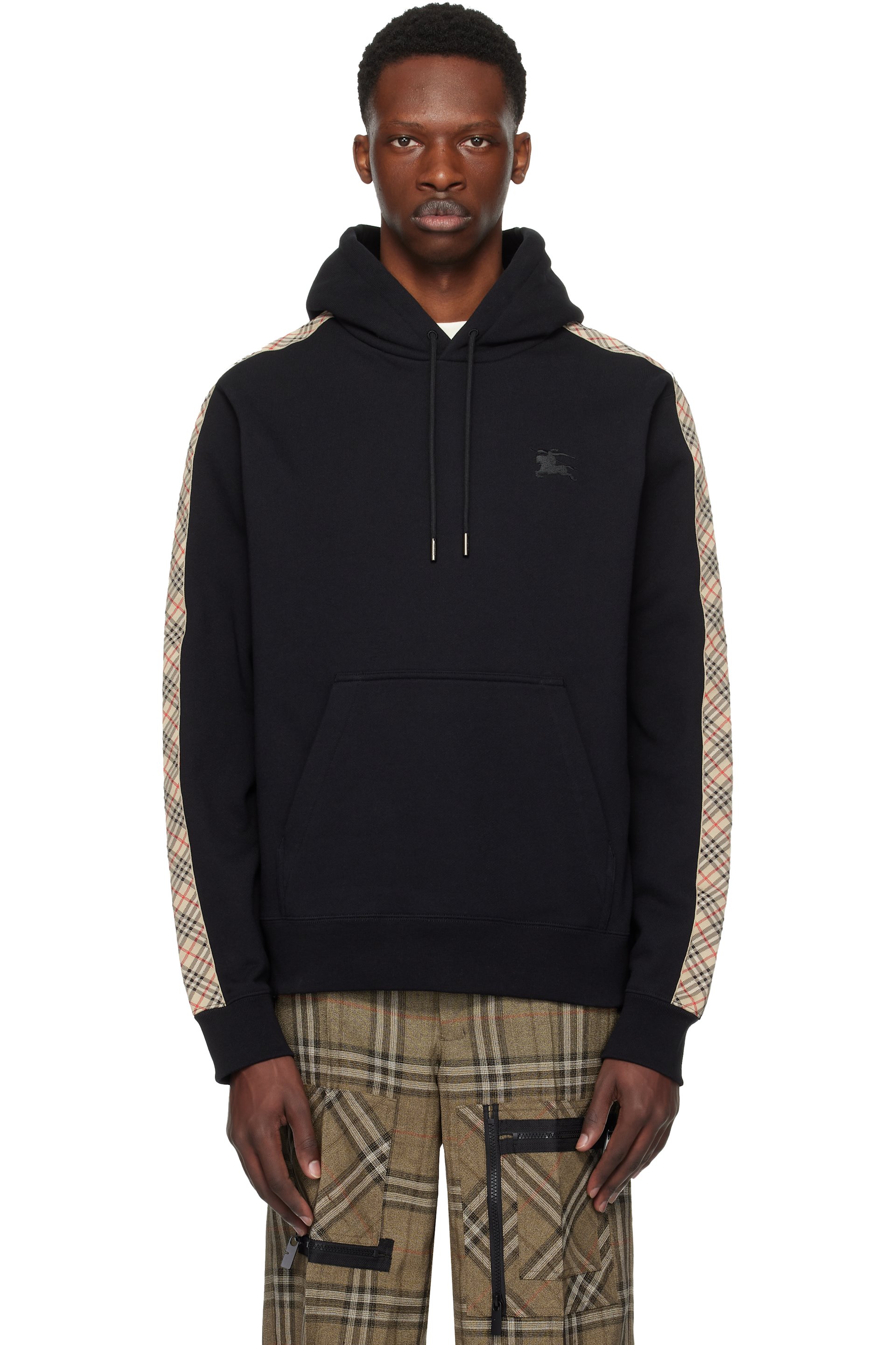 Burberry - Black Check Tape Hoodie