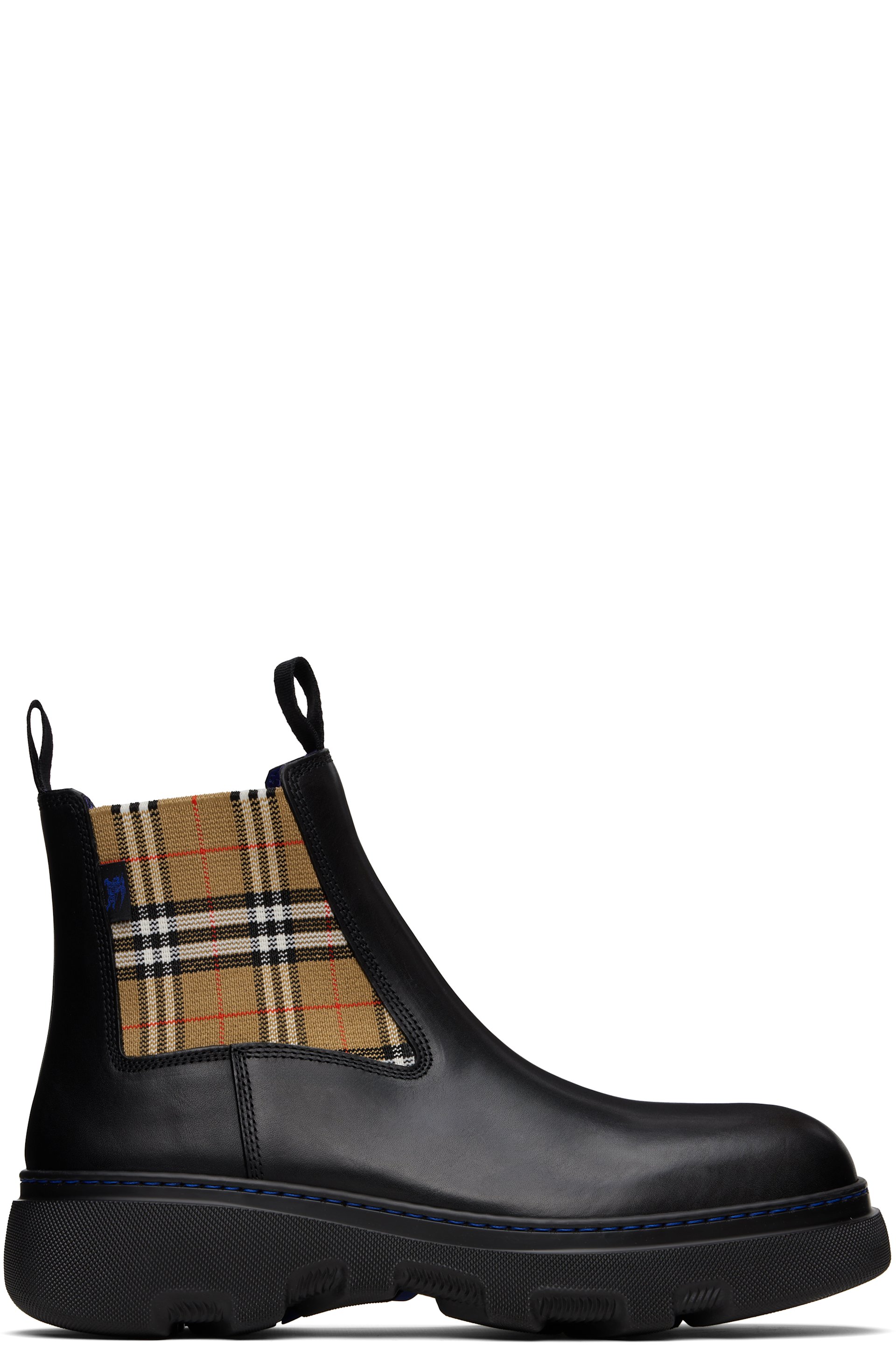 Burberry - Bottes chelsea de style creeper basses noires en cuir