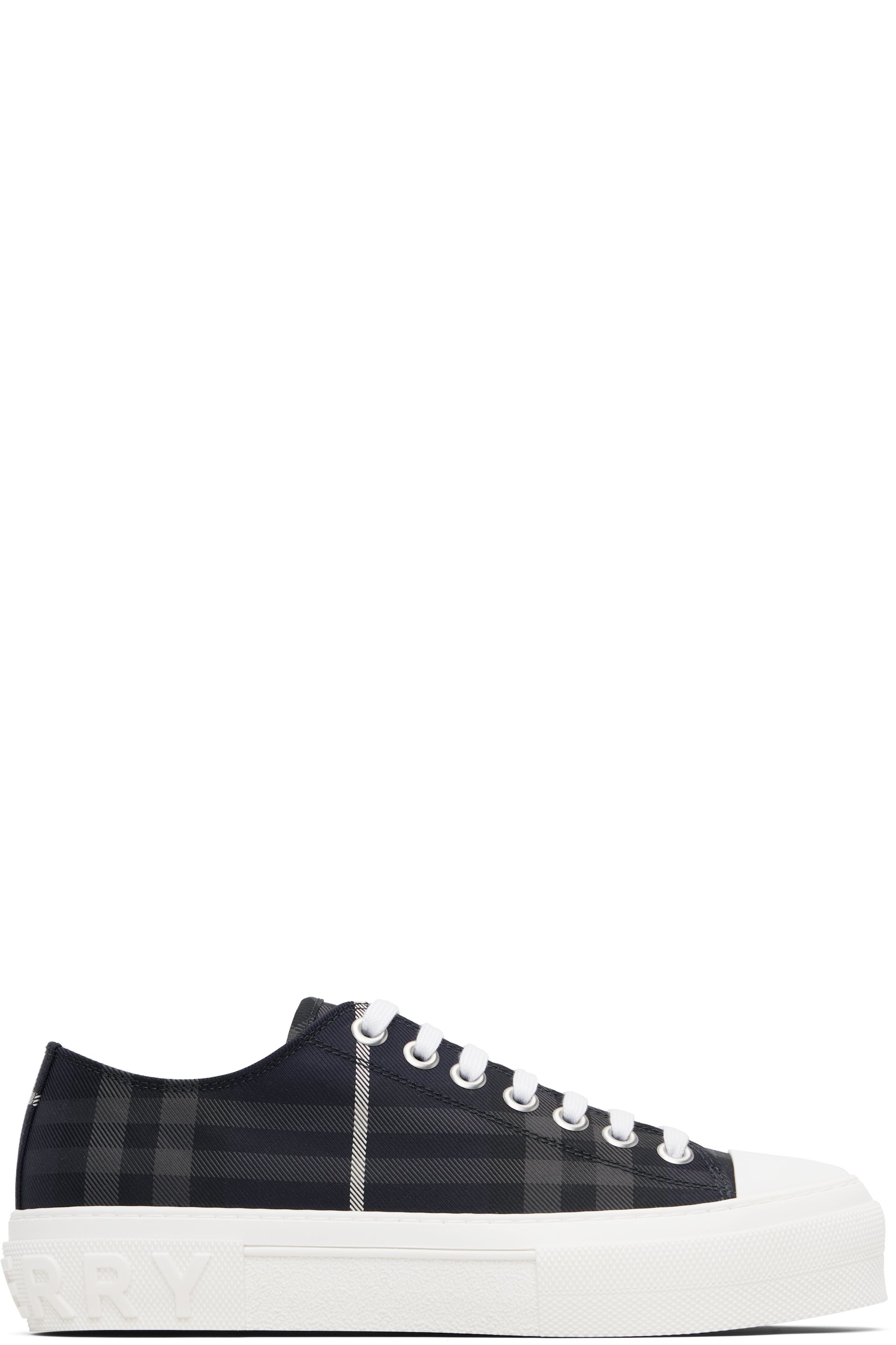 Burberry - Navy Check Sneakers