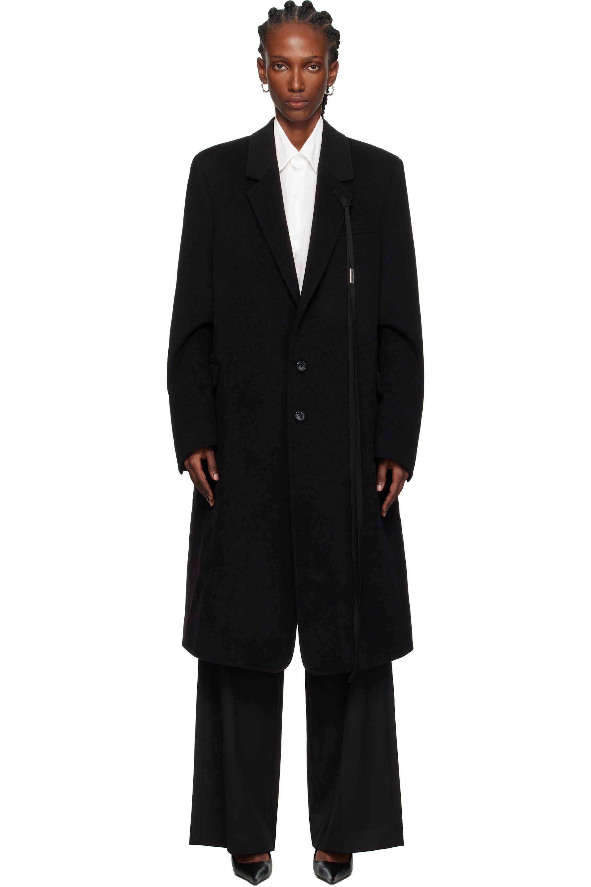 Ann Demeulemeester - ブラック Viv High Comfort テーラードコート