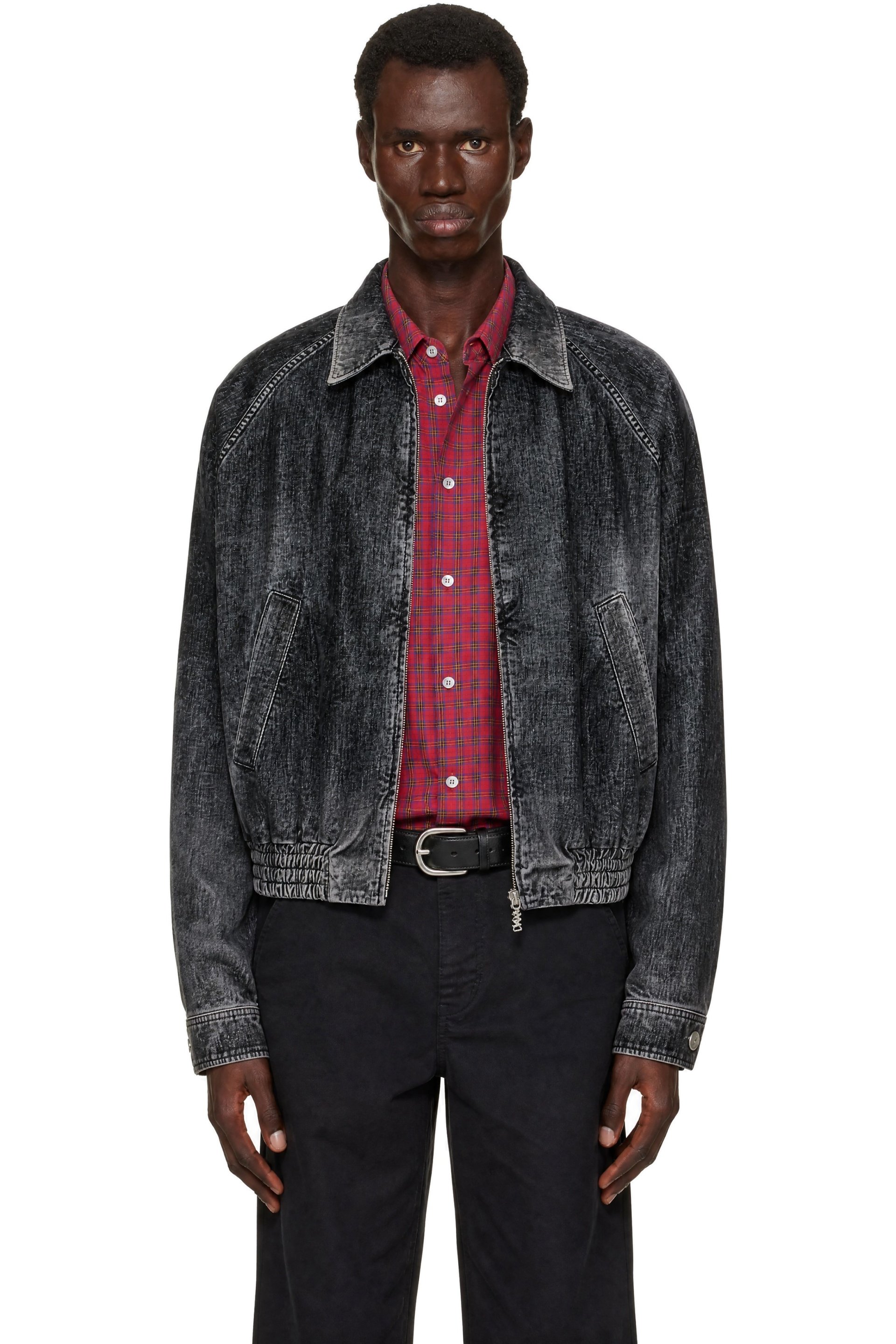 Marni - Black Flocked Denim Jacket