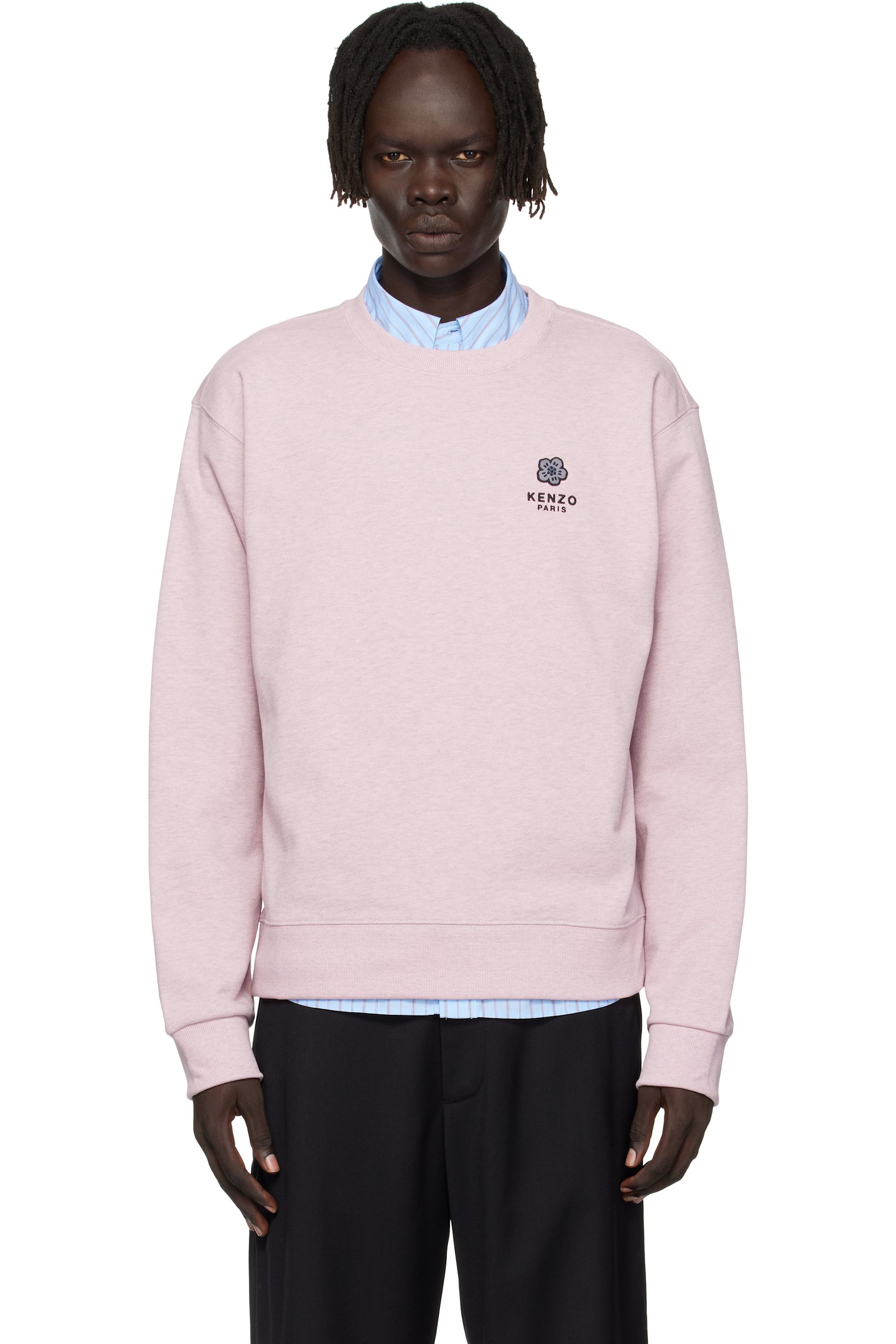 Kenzo - Pink Kenzo Paris 'Boke Flower' Embroidered Sweatshirt
