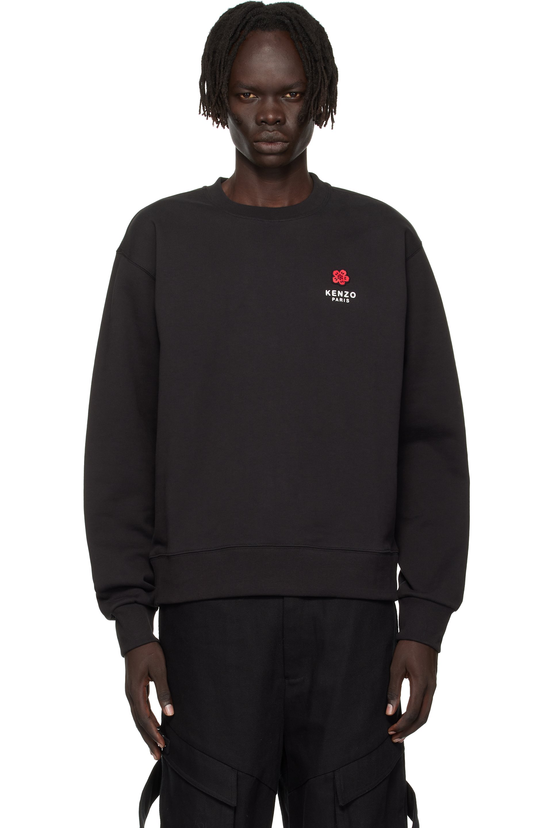 Kenzo - Black Kenzo Paris 'Boke Flower' Embroidered Sweatshirt