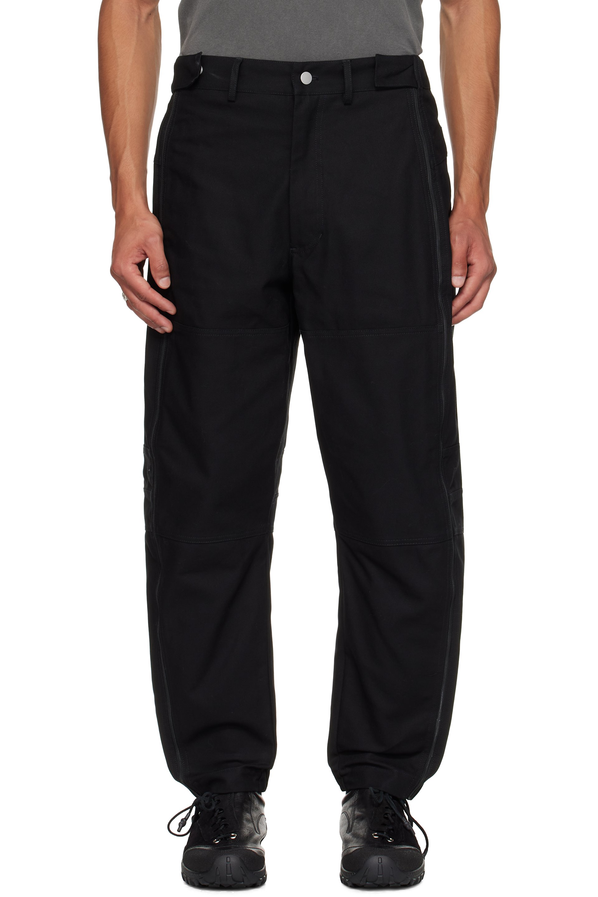 Mordecai - Black Zipper Trousers