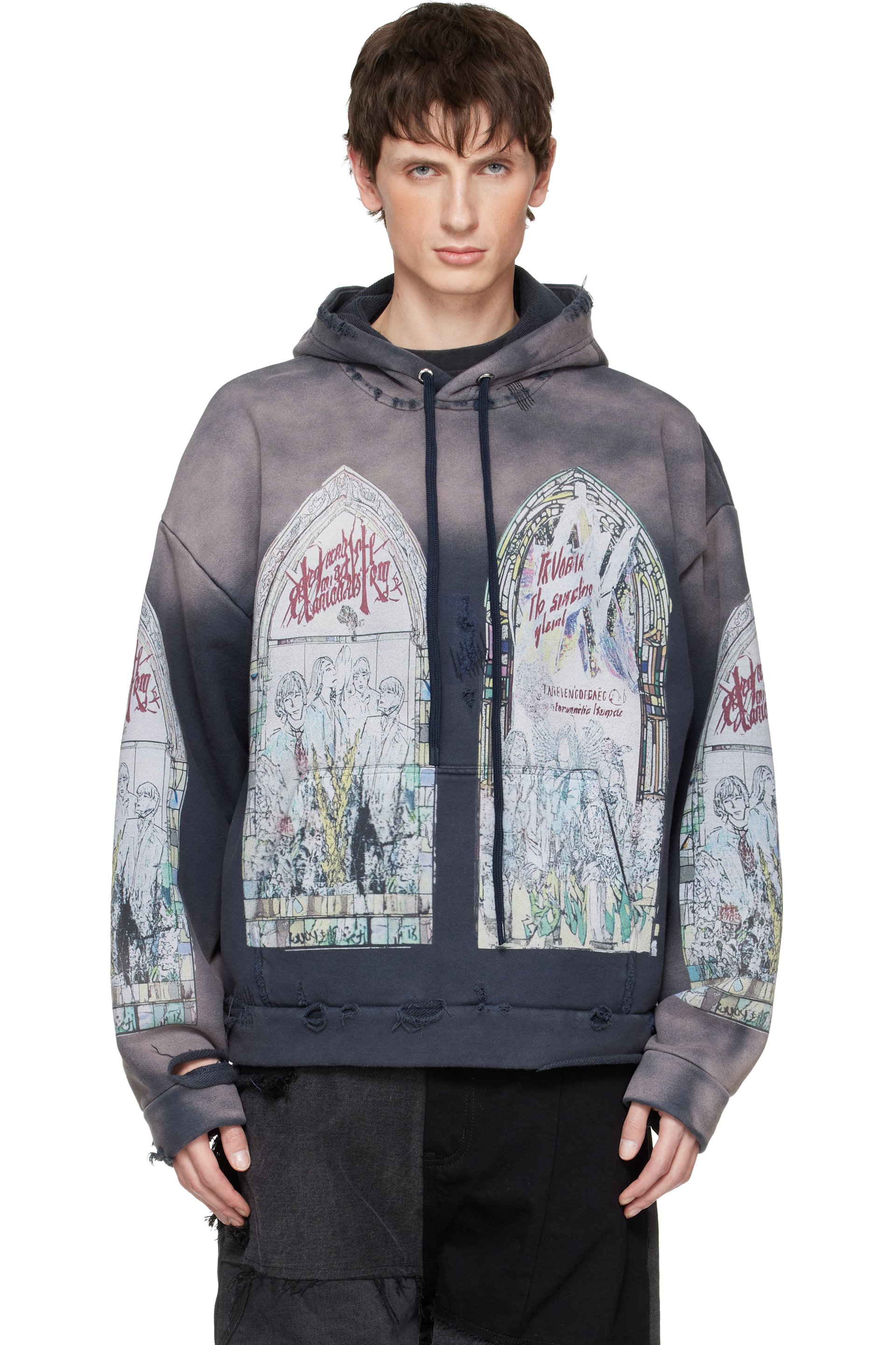 Who Decides War - Pull à capuche Motley bleu